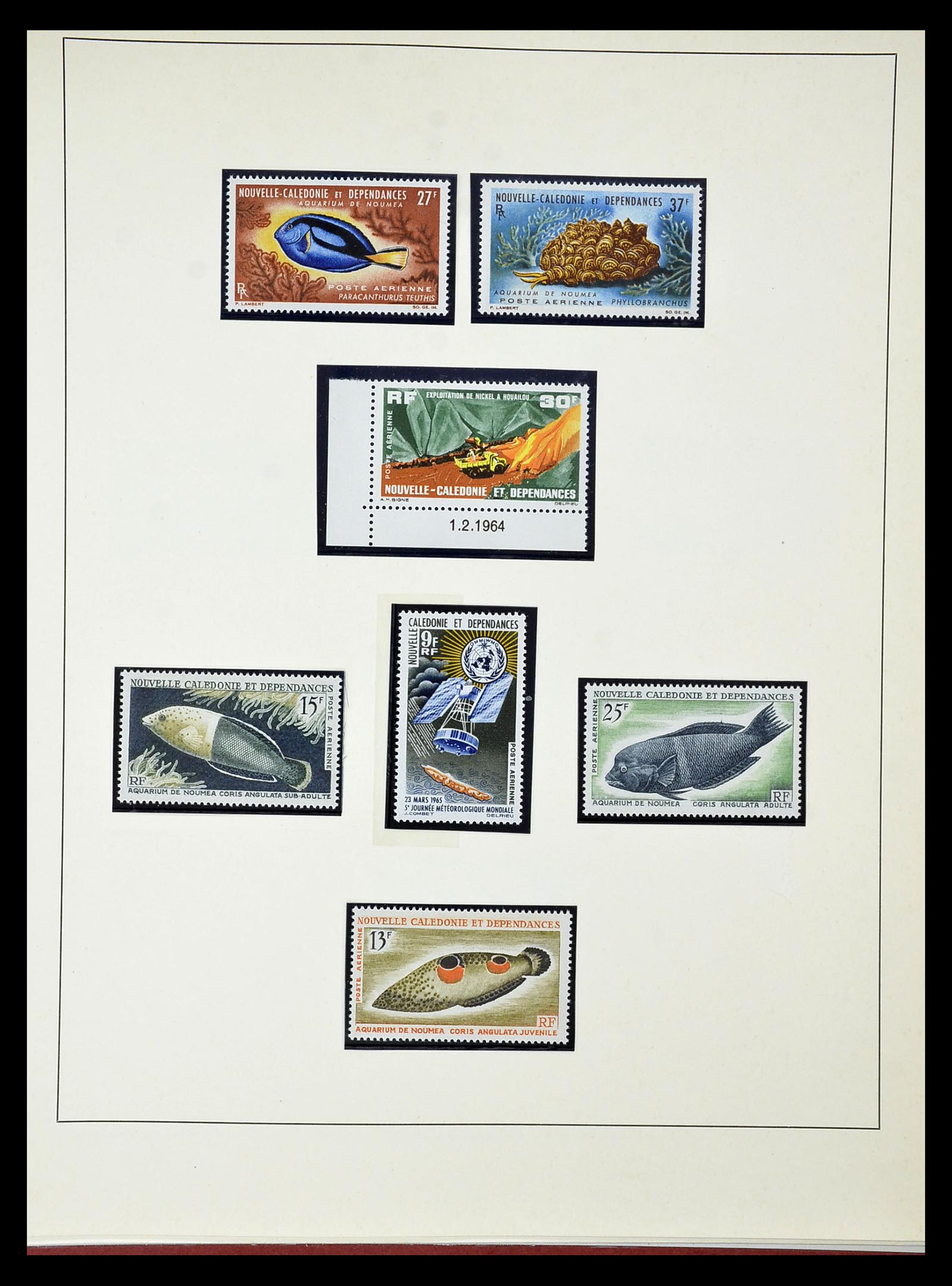 34823 007 - Postzegelverzameling 34823 Nieuw Caledonië luchtpost 1933-1985.
