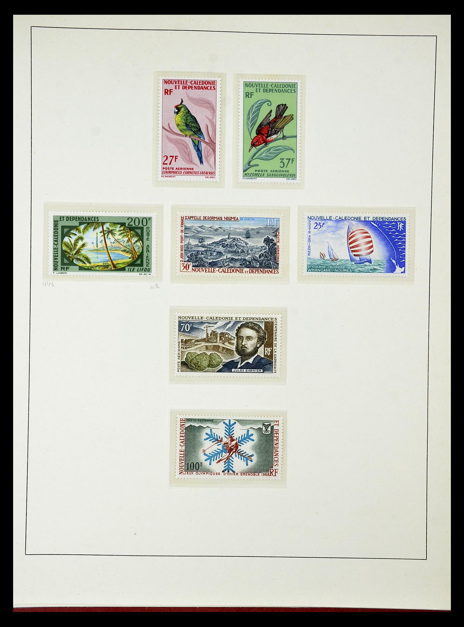 34823 008 - Postzegelverzameling 34823 Nieuw Caledonië luchtpost 1933-1985.