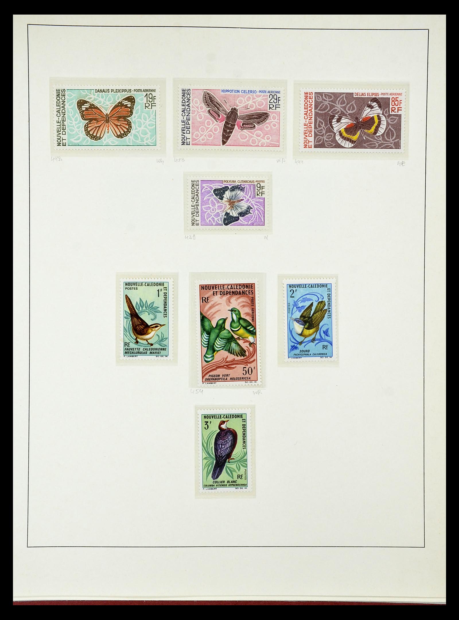 34823 009 - Postzegelverzameling 34823 Nieuw Caledonië luchtpost 1933-1985.