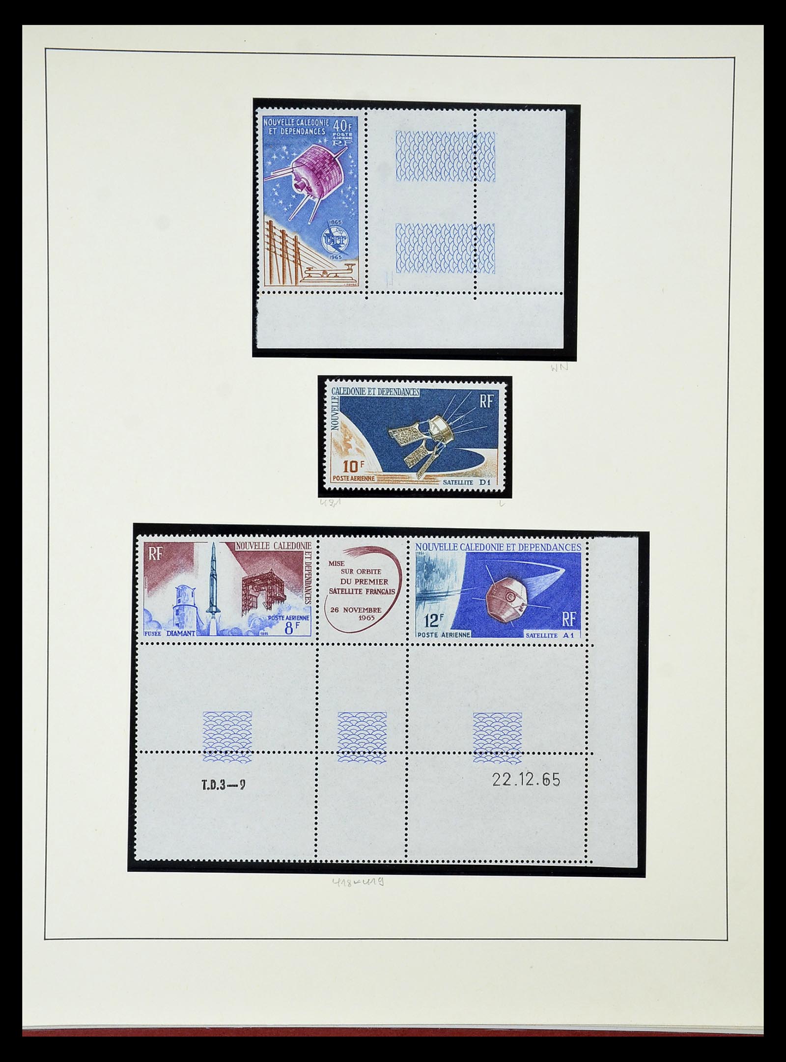 34823 011 - Stamp Collection 34823 New Caledonia airmail 1933-1985.