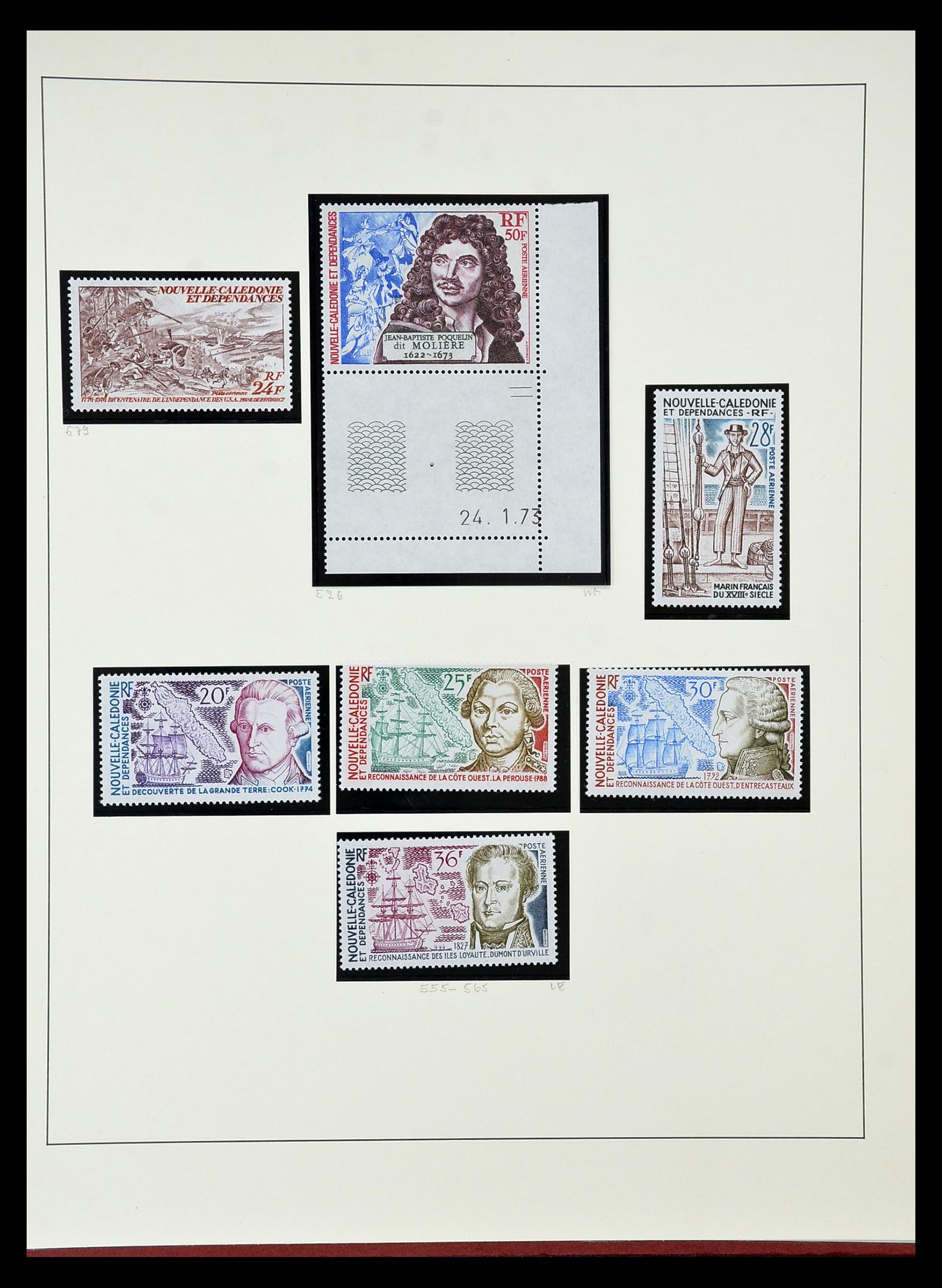 34823 018 - Postzegelverzameling 34823 Nieuw Caledonië luchtpost 1933-1985.