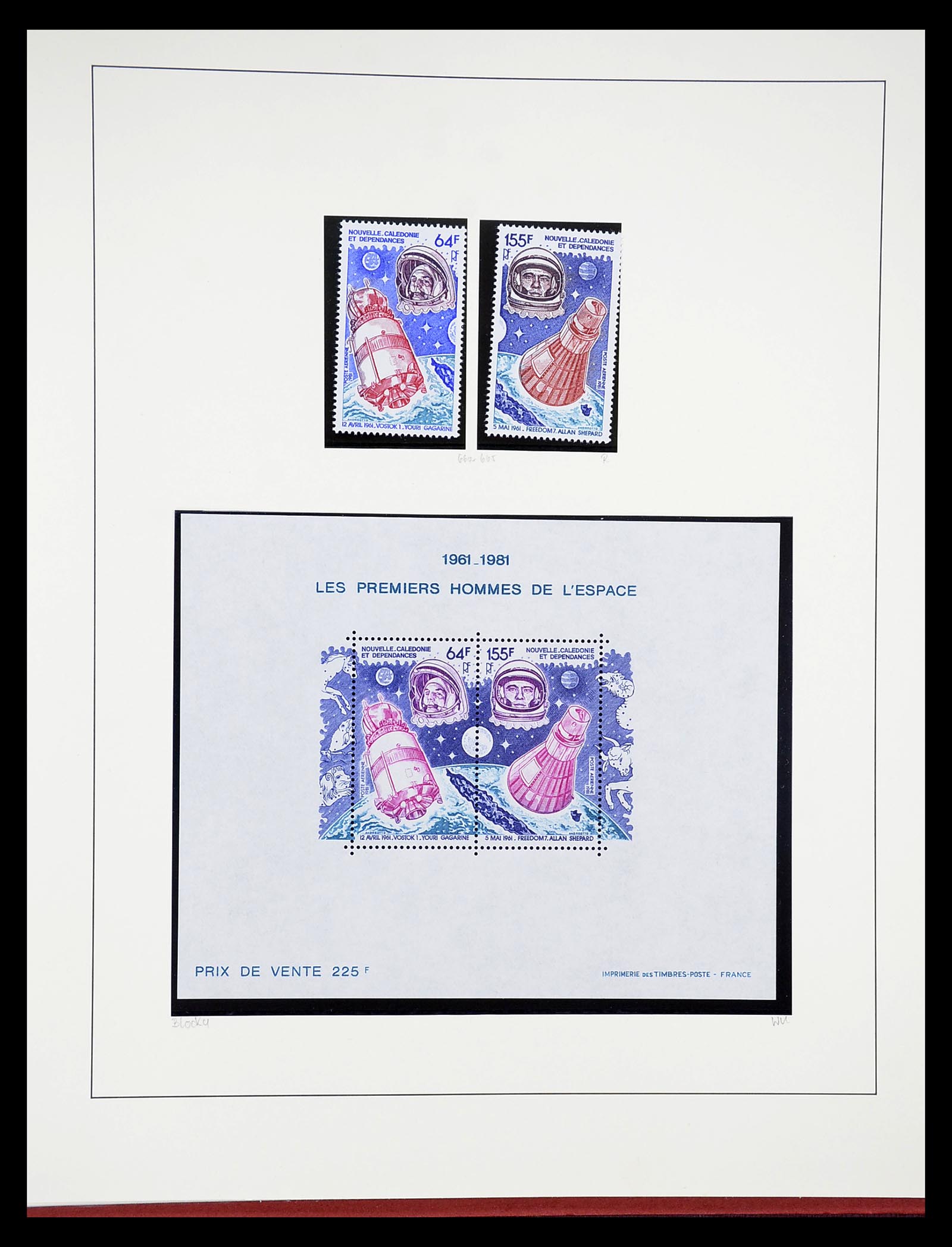 34823 026 - Postzegelverzameling 34823 Nieuw Caledonië luchtpost 1933-1985.
