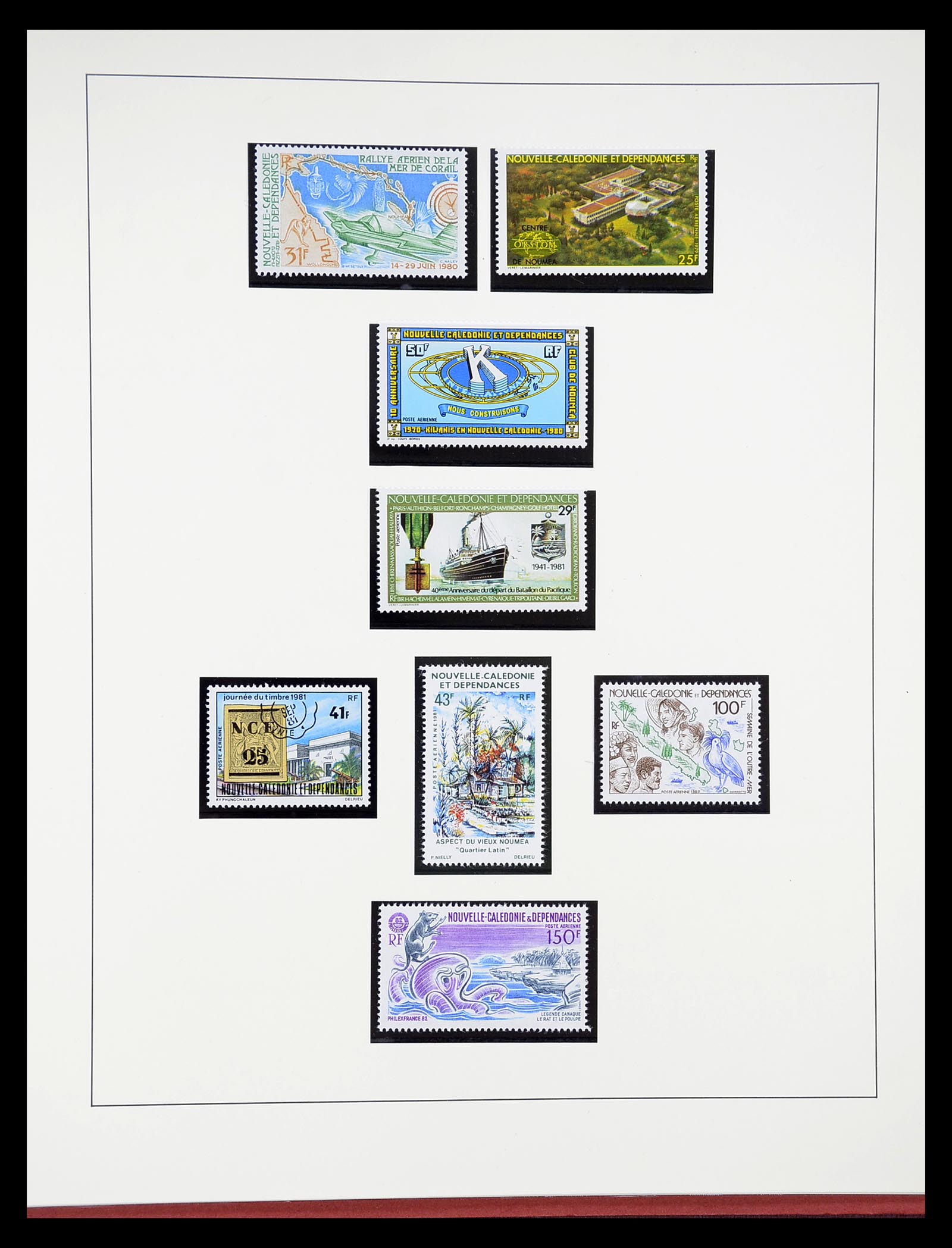 34823 027 - Postzegelverzameling 34823 Nieuw Caledonië luchtpost 1933-1985.