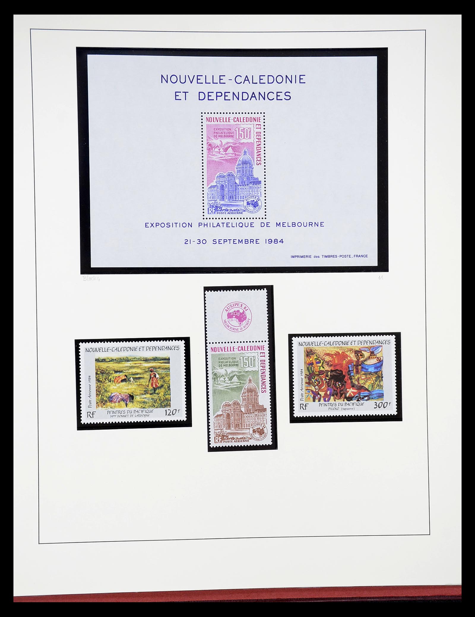 34823 030 - Postzegelverzameling 34823 Nieuw Caledonië luchtpost 1933-1985.