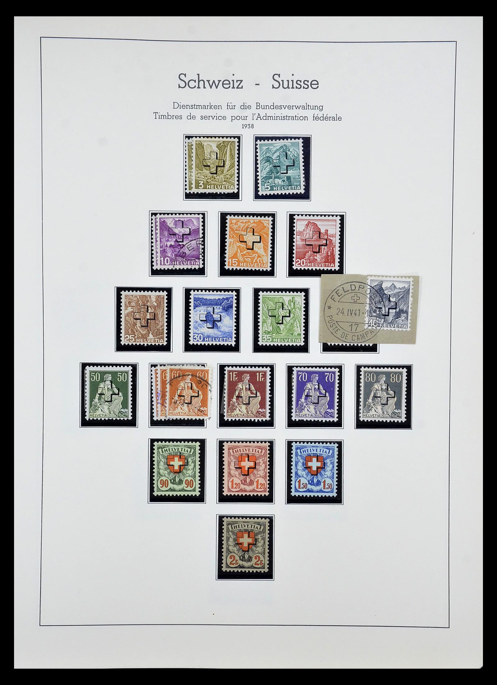 34824 007 - Postzegelverzameling 34824 Zwitserland back of the book 1880-1960.