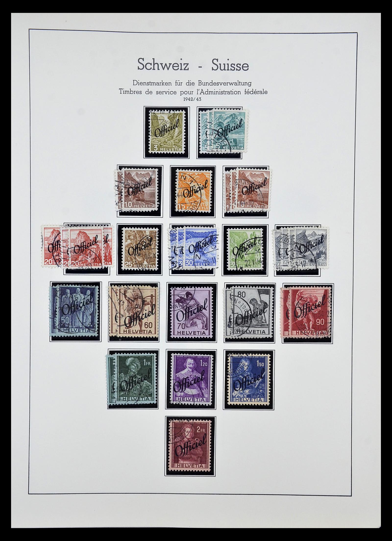 34824 008 - Postzegelverzameling 34824 Zwitserland back of the book 1880-1960.