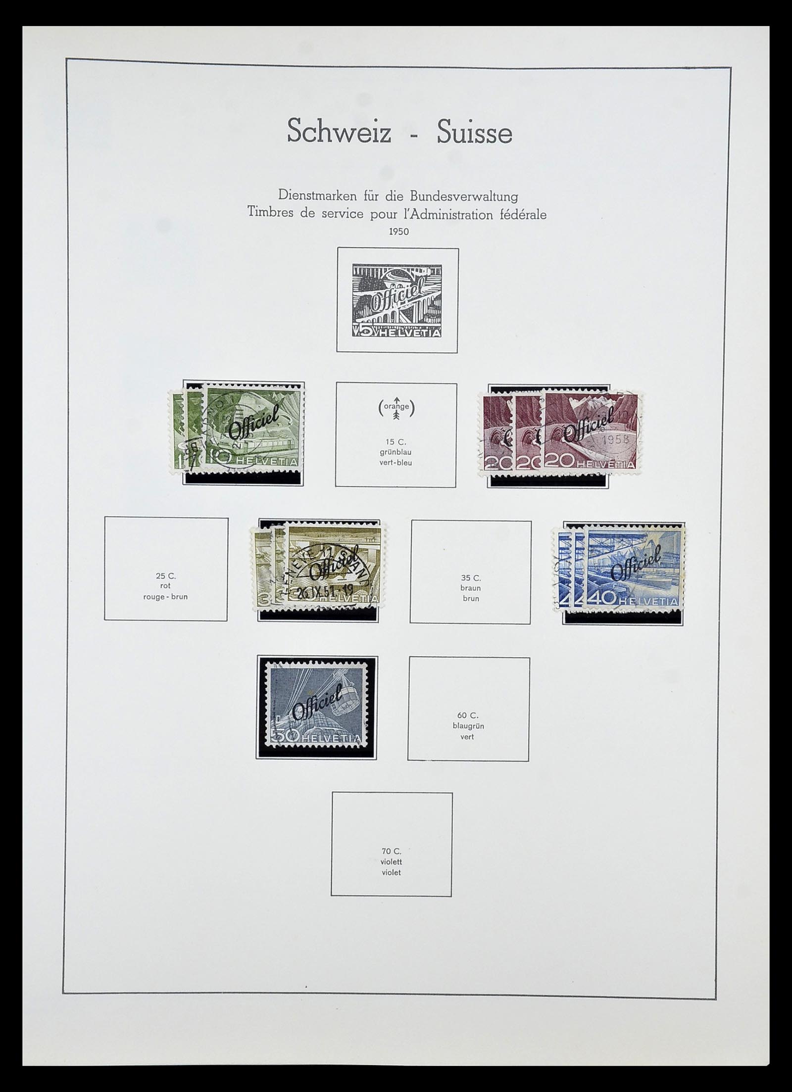 34824 009 - Postzegelverzameling 34824 Zwitserland back of the book 1880-1960.