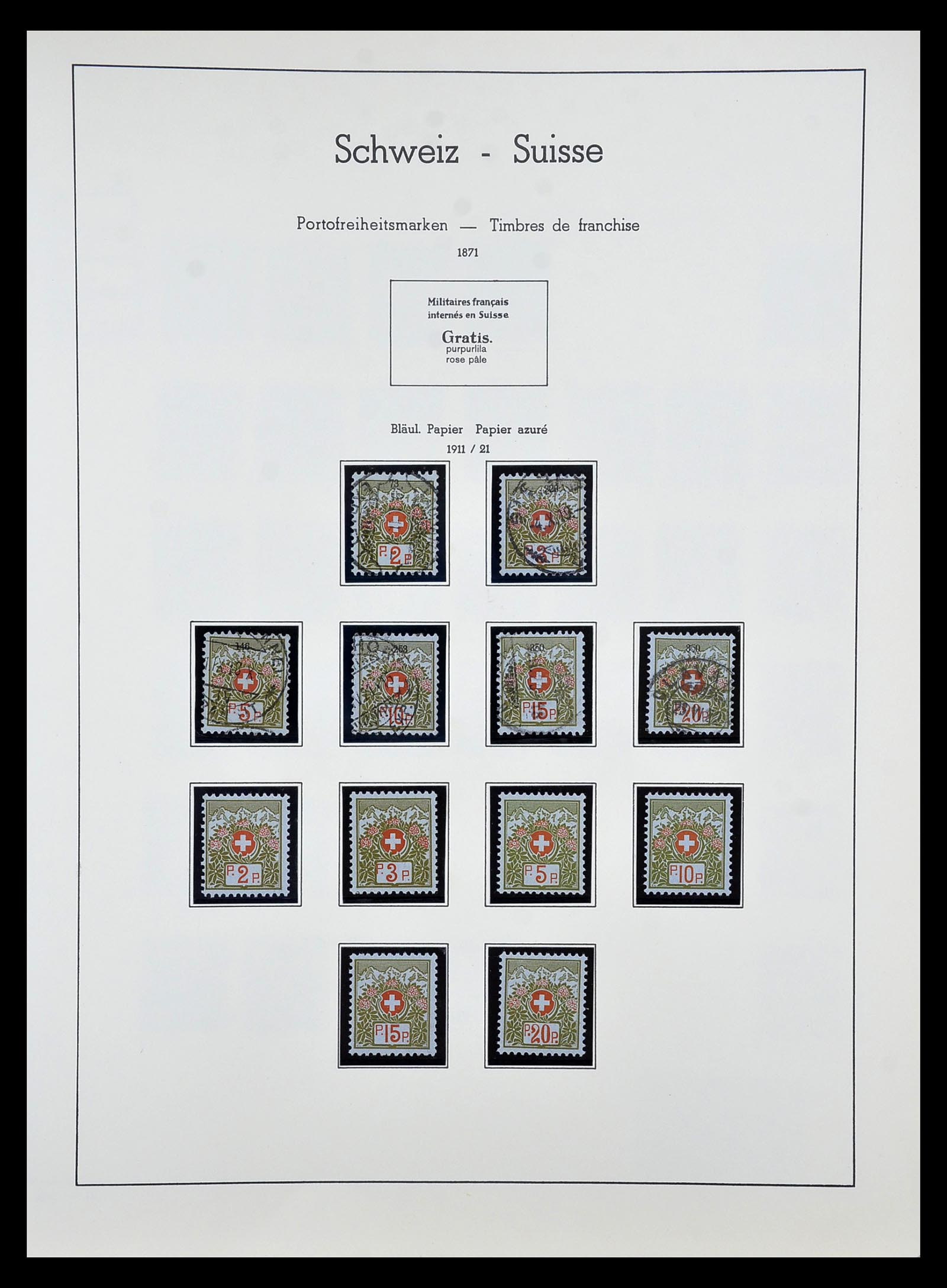 34824 011 - Postzegelverzameling 34824 Zwitserland back of the book 1880-1960.