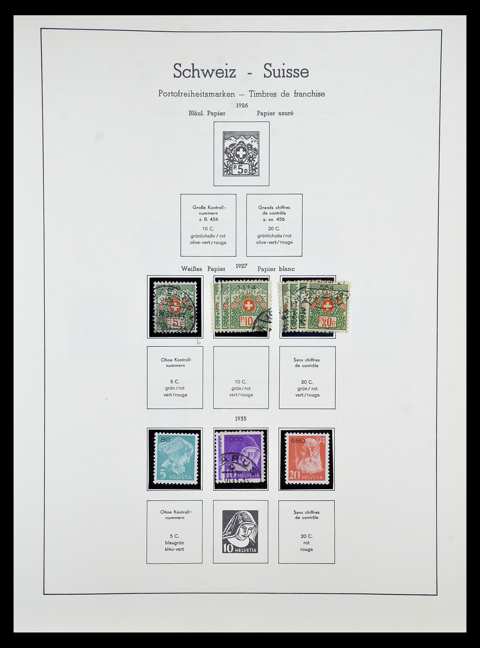 34824 015 - Postzegelverzameling 34824 Zwitserland back of the book 1880-1960.