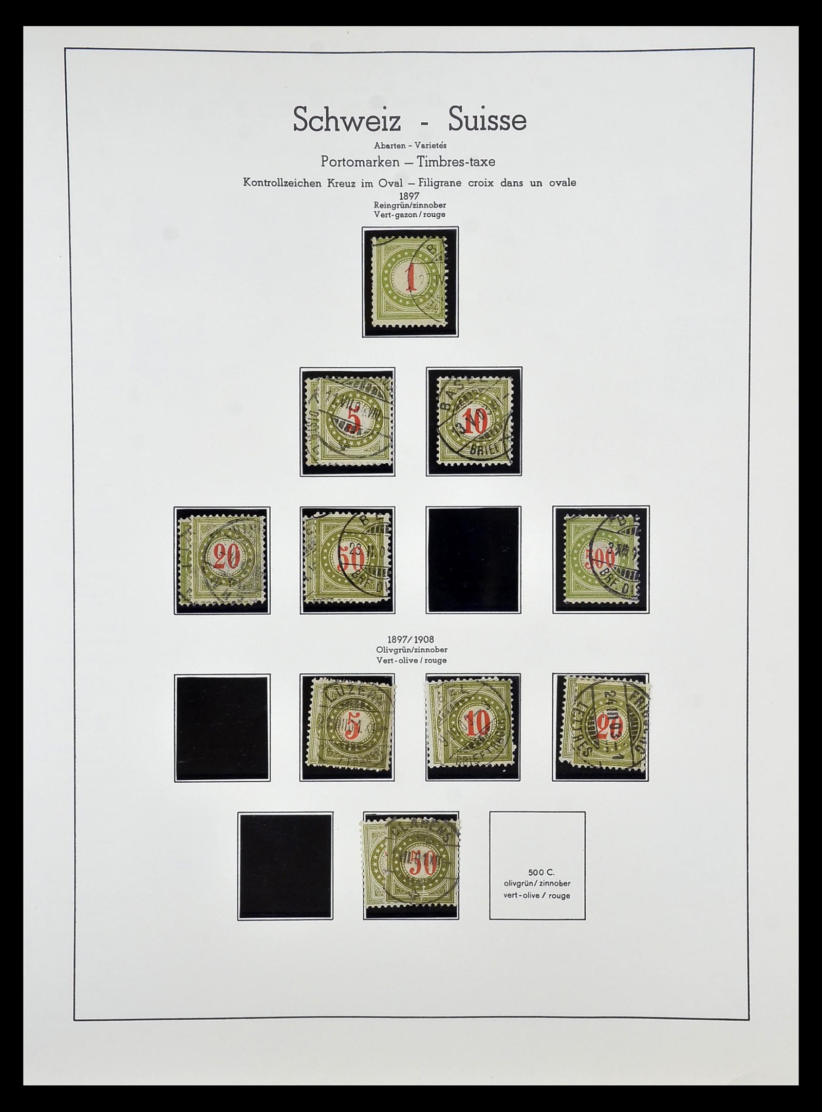 34824 024 - Stamp Collection 34824 Switzerland back of the book 1880-1960.