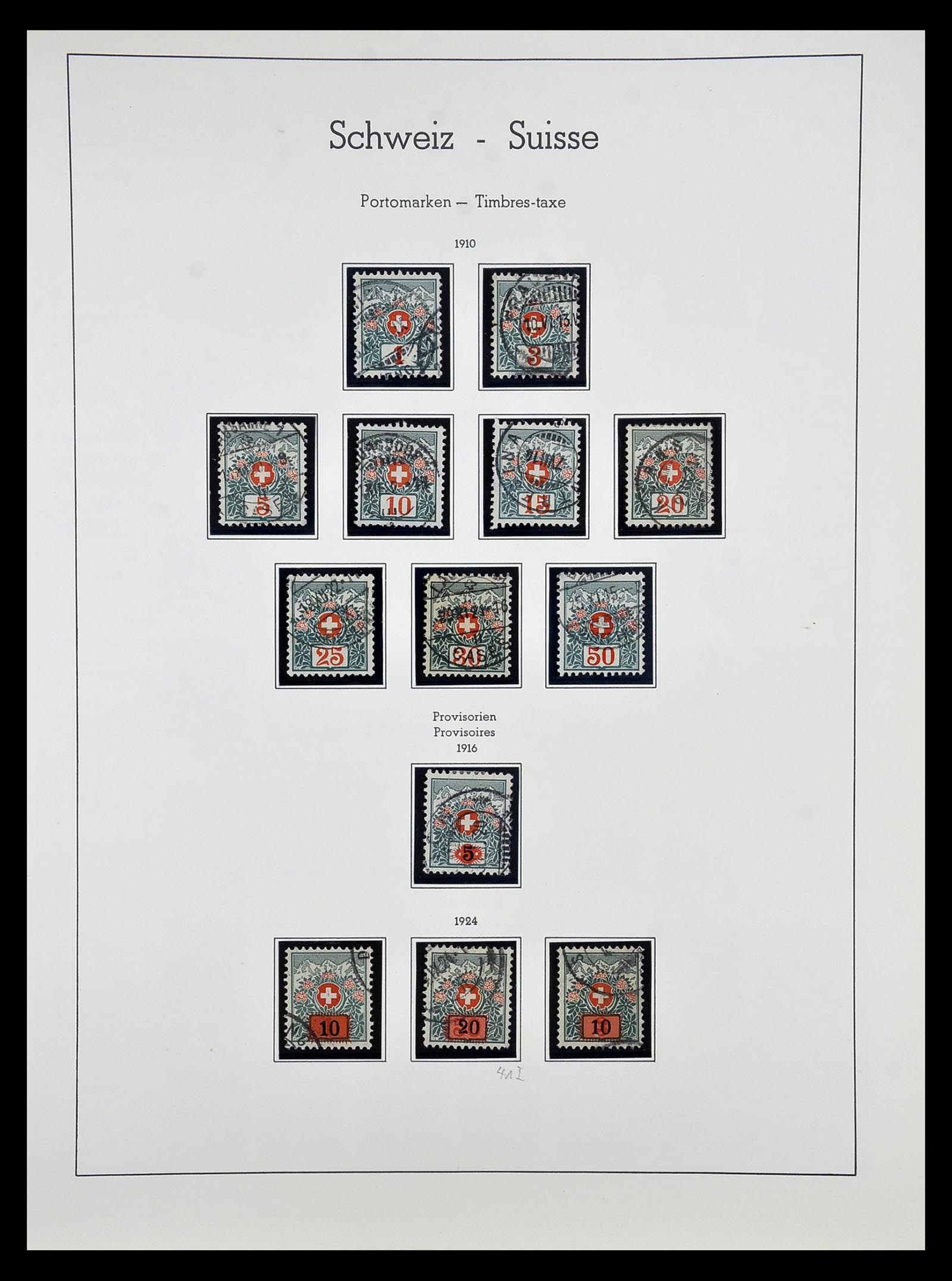 34824 034 - Postzegelverzameling 34824 Zwitserland back of the book 1880-1960.