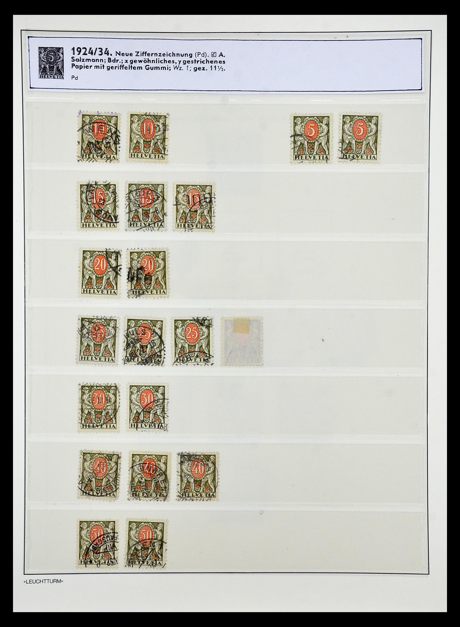 34824 039 - Postzegelverzameling 34824 Zwitserland back of the book 1880-1960.