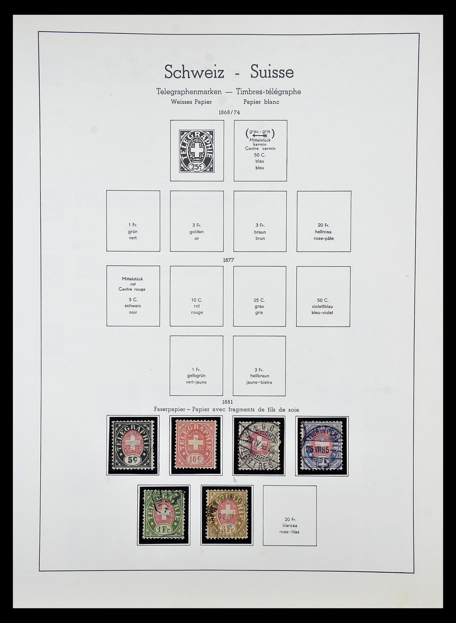 34824 042 - Postzegelverzameling 34824 Zwitserland back of the book 1880-1960.