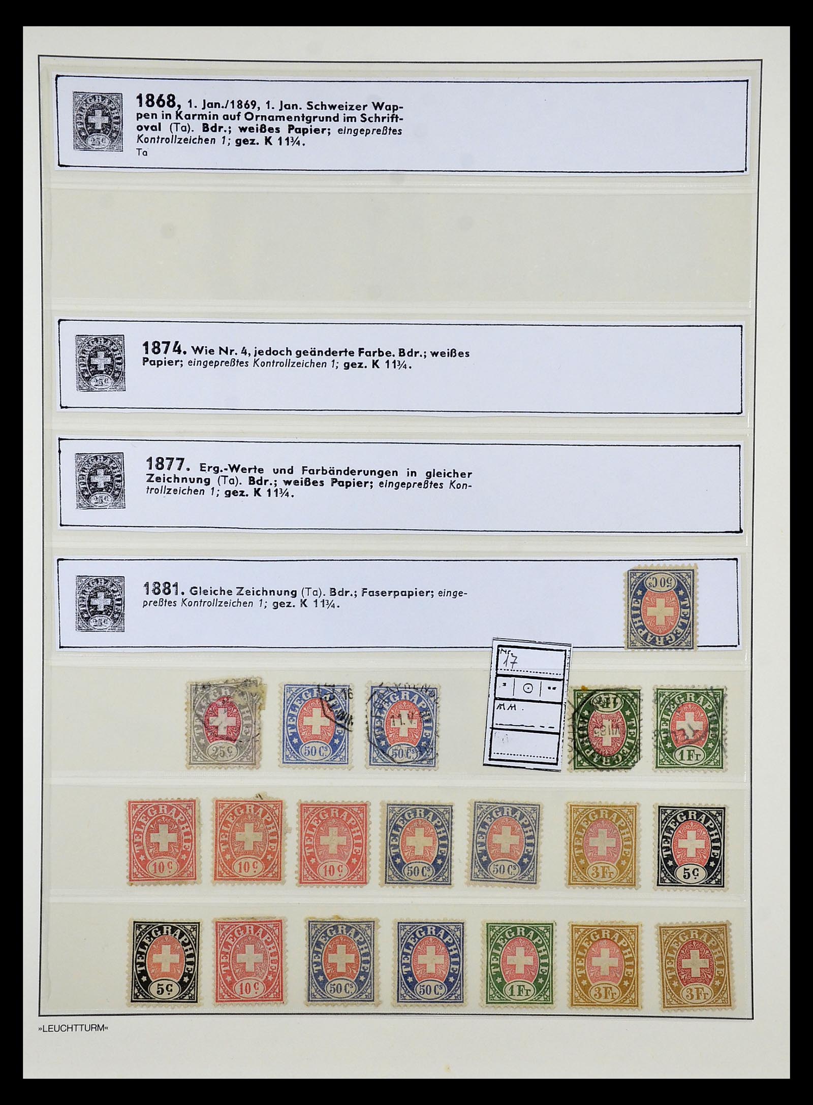 34824 043 - Postzegelverzameling 34824 Zwitserland back of the book 1880-1960.