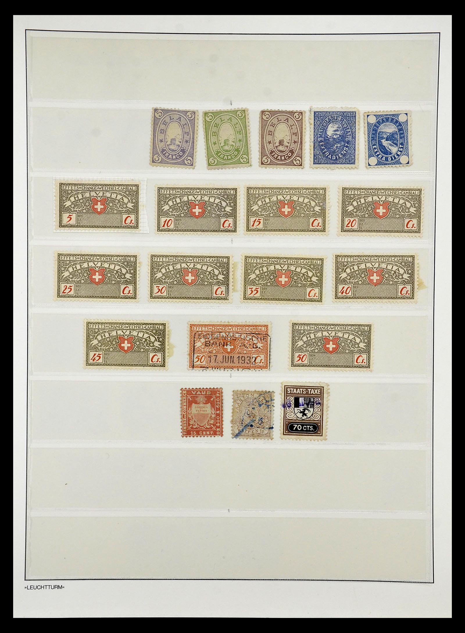 34824 044 - Postzegelverzameling 34824 Zwitserland back of the book 1880-1960.