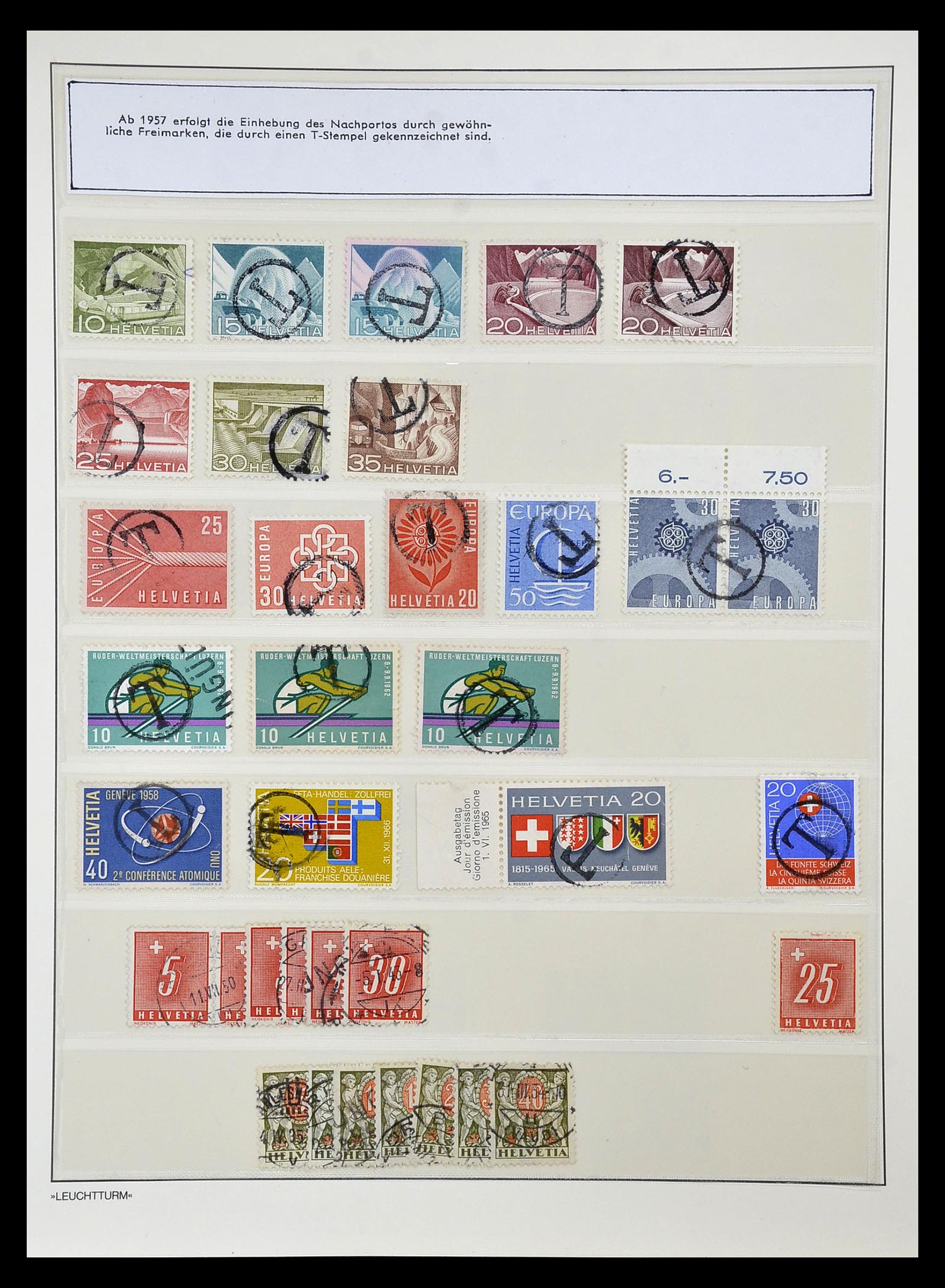 34824 045 - Postzegelverzameling 34824 Zwitserland back of the book 1880-1960.