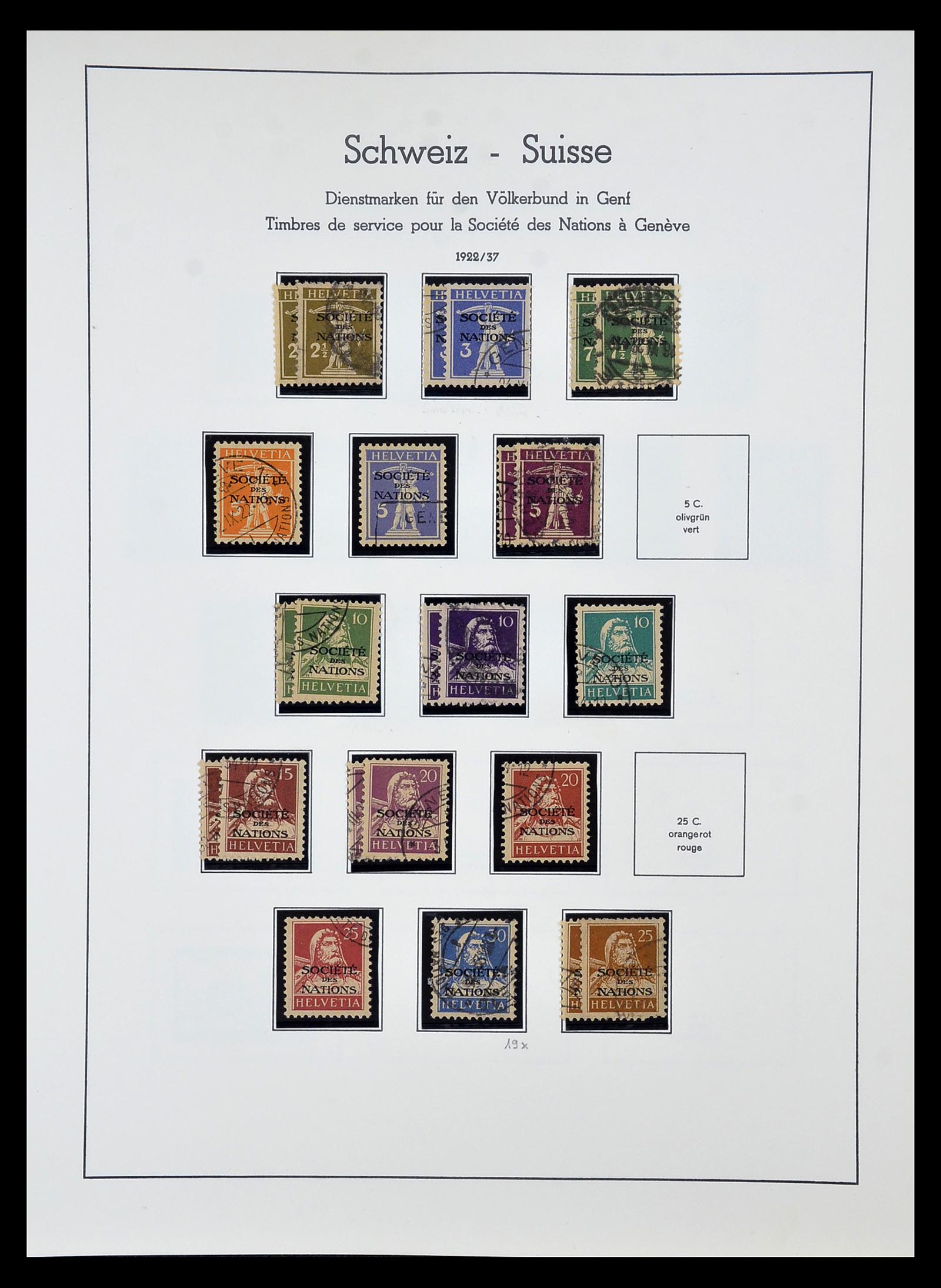 34824 048 - Postzegelverzameling 34824 Zwitserland back of the book 1880-1960.