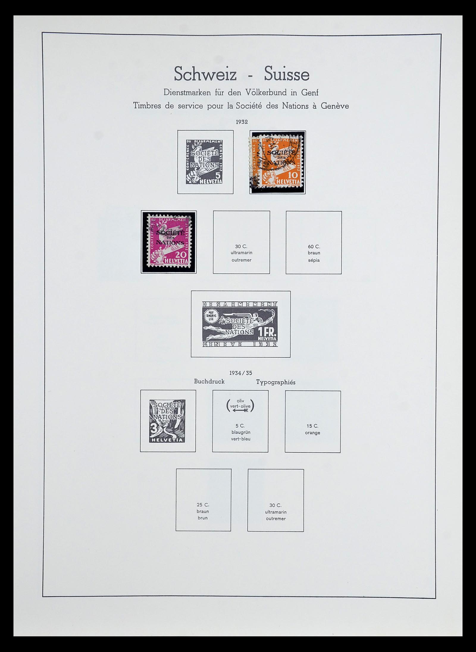 34824 050 - Postzegelverzameling 34824 Zwitserland back of the book 1880-1960.