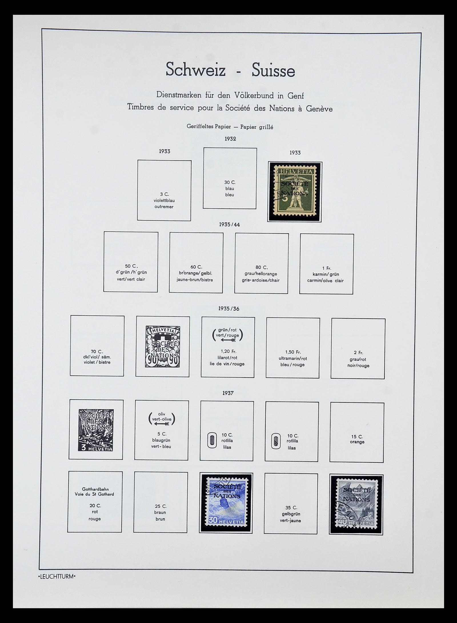 34824 052 - Postzegelverzameling 34824 Zwitserland back of the book 1880-1960.