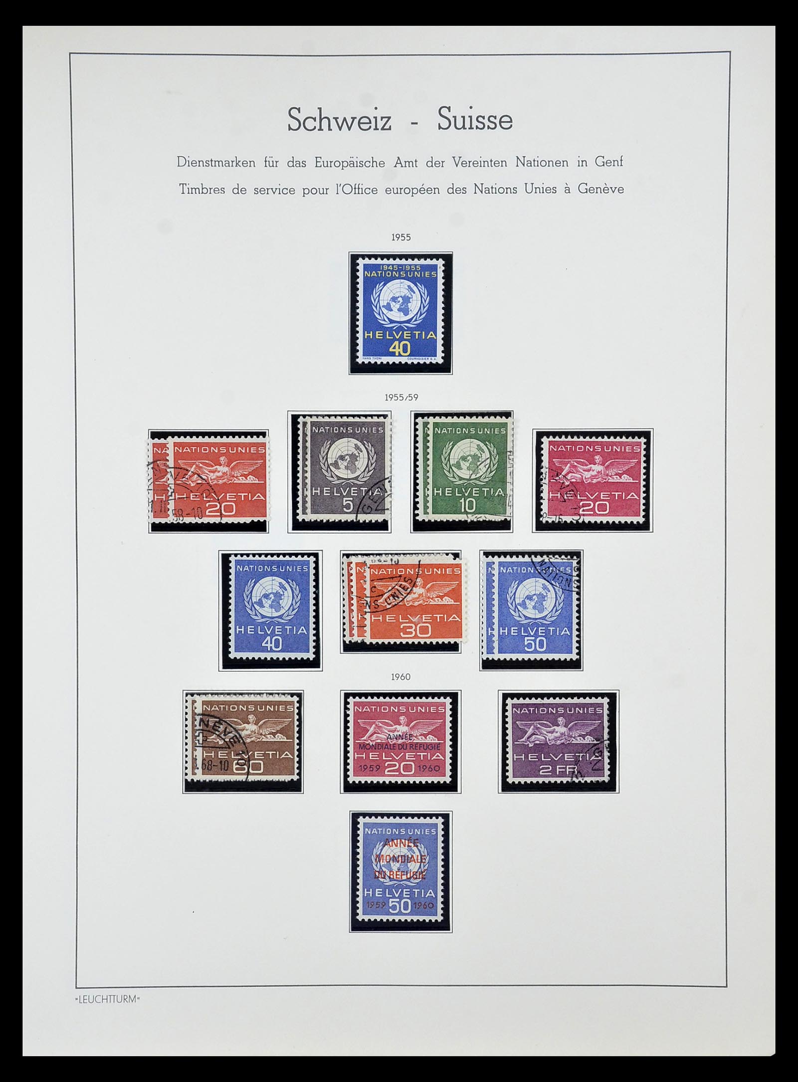 34824 055 - Postzegelverzameling 34824 Zwitserland back of the book 1880-1960.