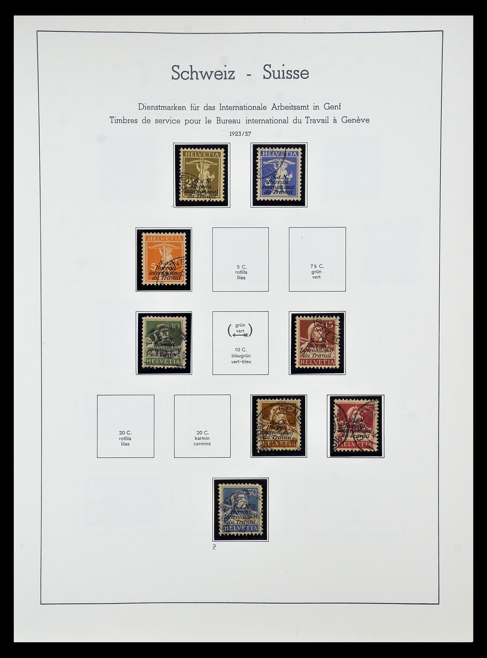 34824 056 - Postzegelverzameling 34824 Zwitserland back of the book 1880-1960.