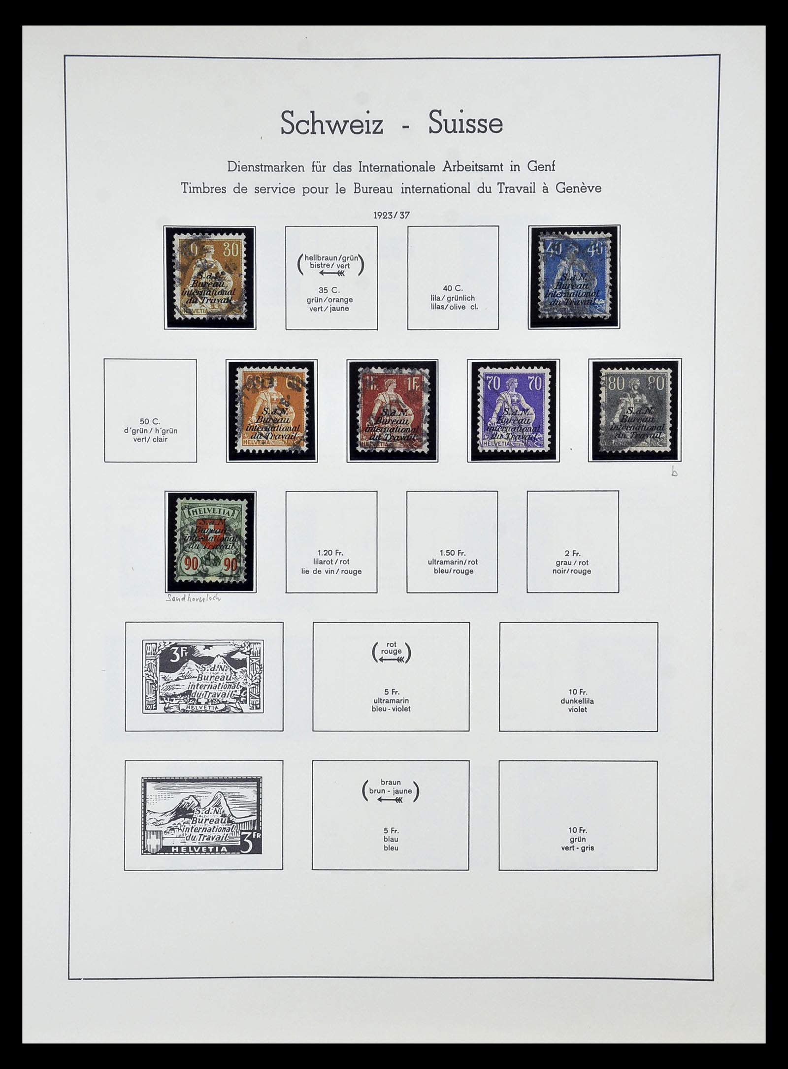 34824 057 - Postzegelverzameling 34824 Zwitserland back of the book 1880-1960.