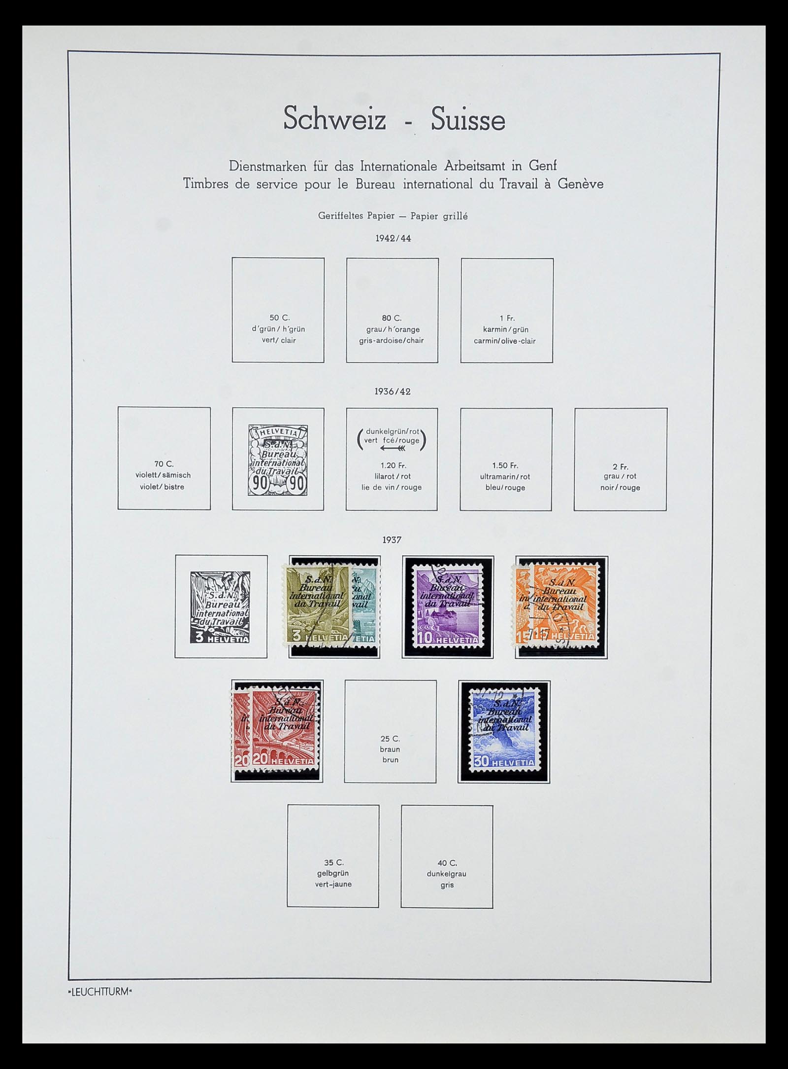34824 059 - Postzegelverzameling 34824 Zwitserland back of the book 1880-1960.