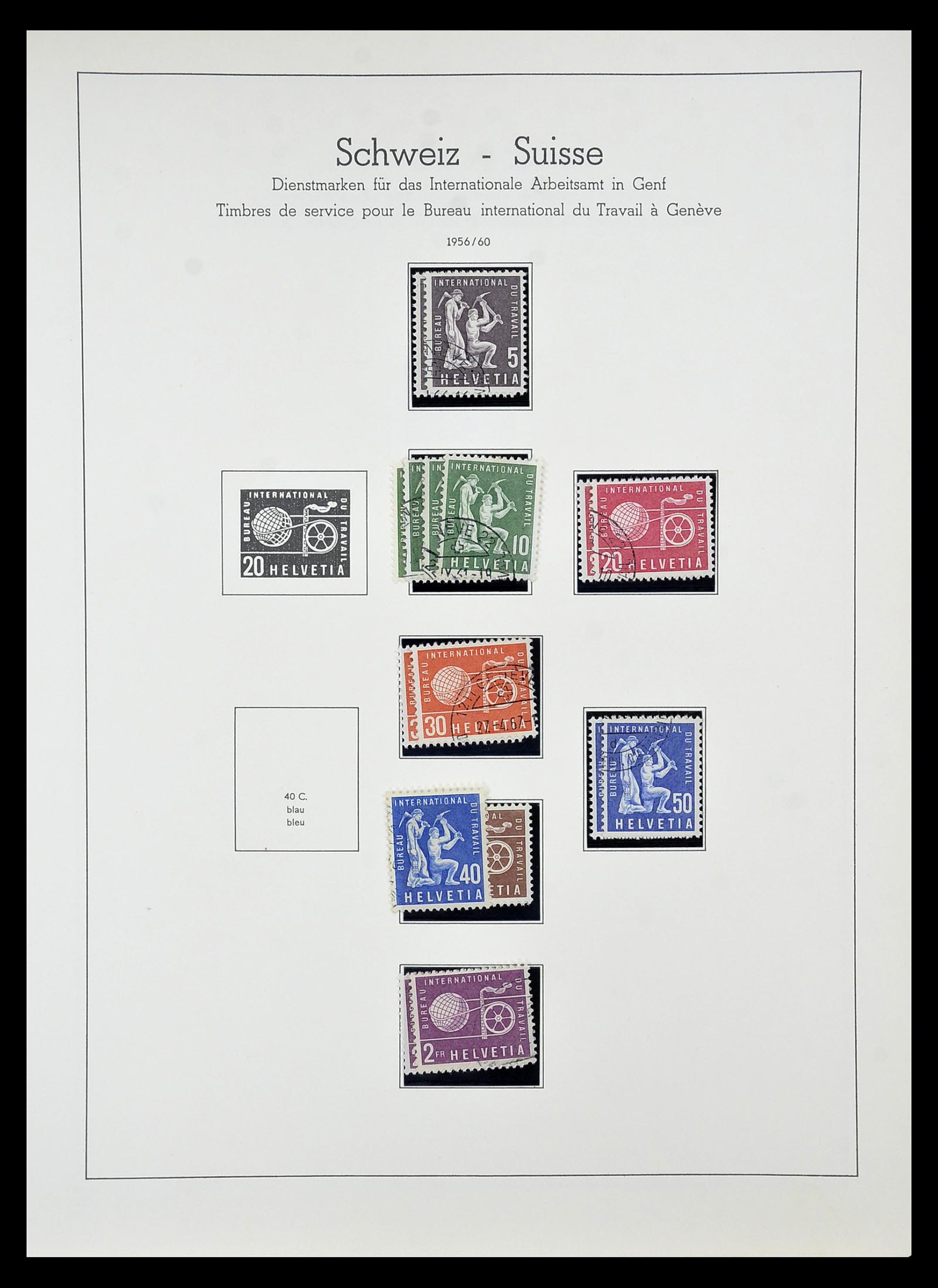 34824 062 - Postzegelverzameling 34824 Zwitserland back of the book 1880-1960.