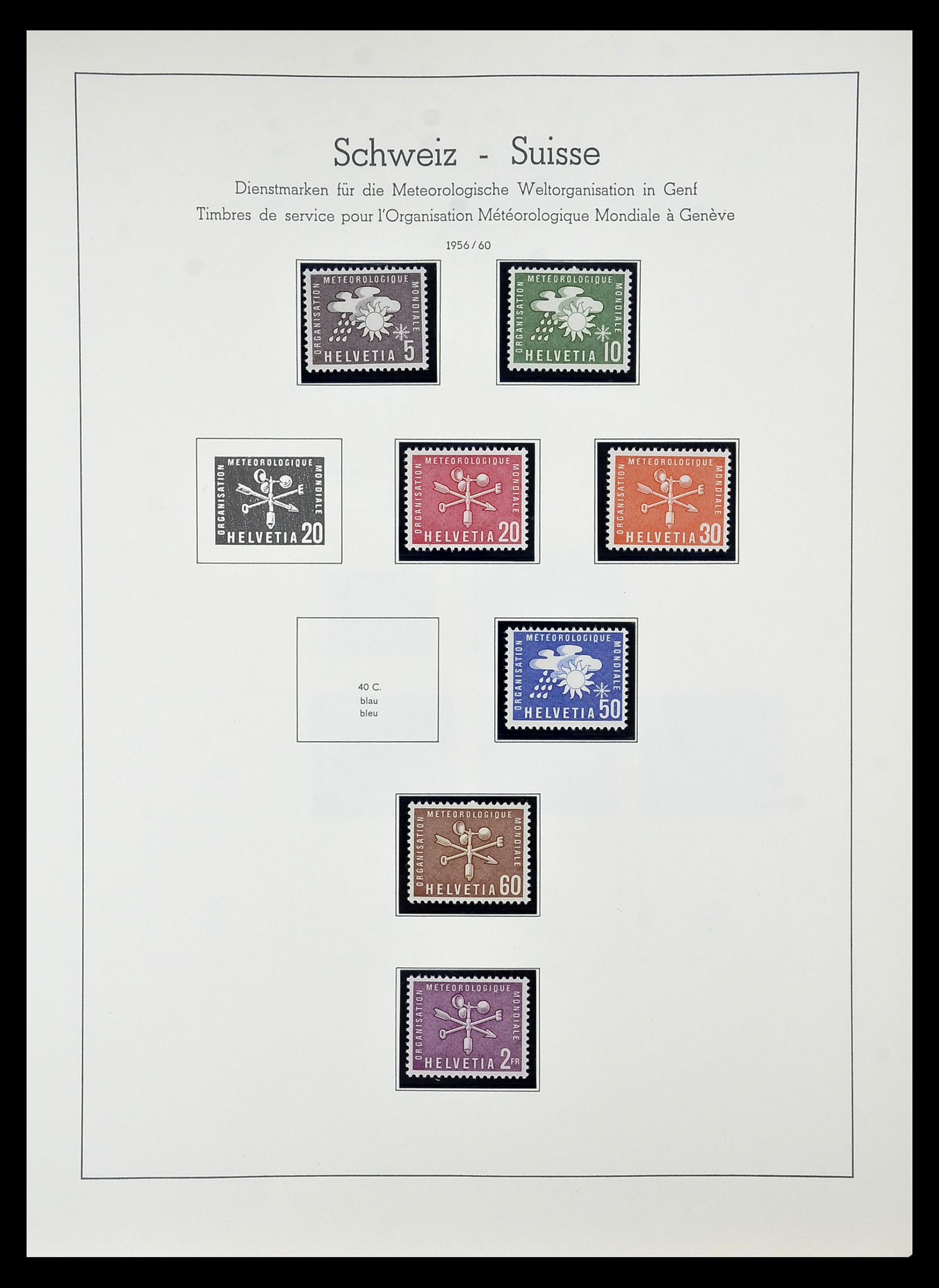 34824 070 - Postzegelverzameling 34824 Zwitserland back of the book 1880-1960.
