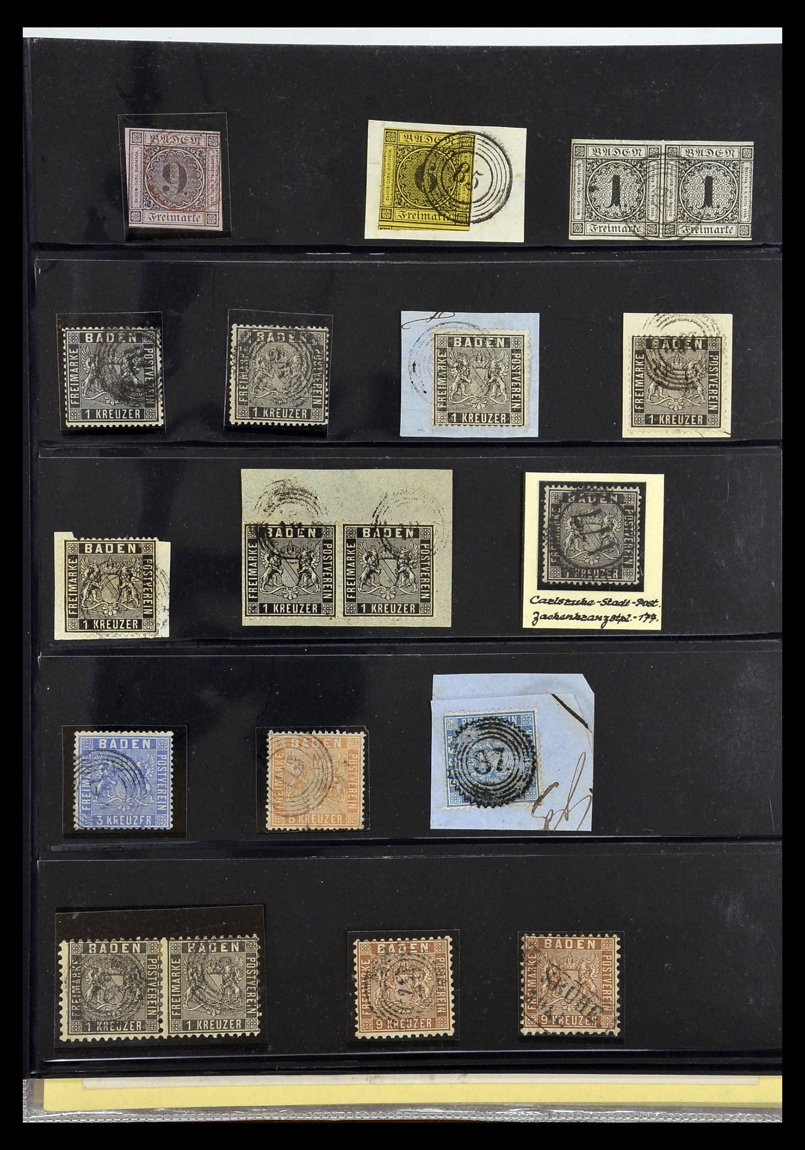 34827 001 - Postzegelverzameling 34827 Baden 1851-1862.