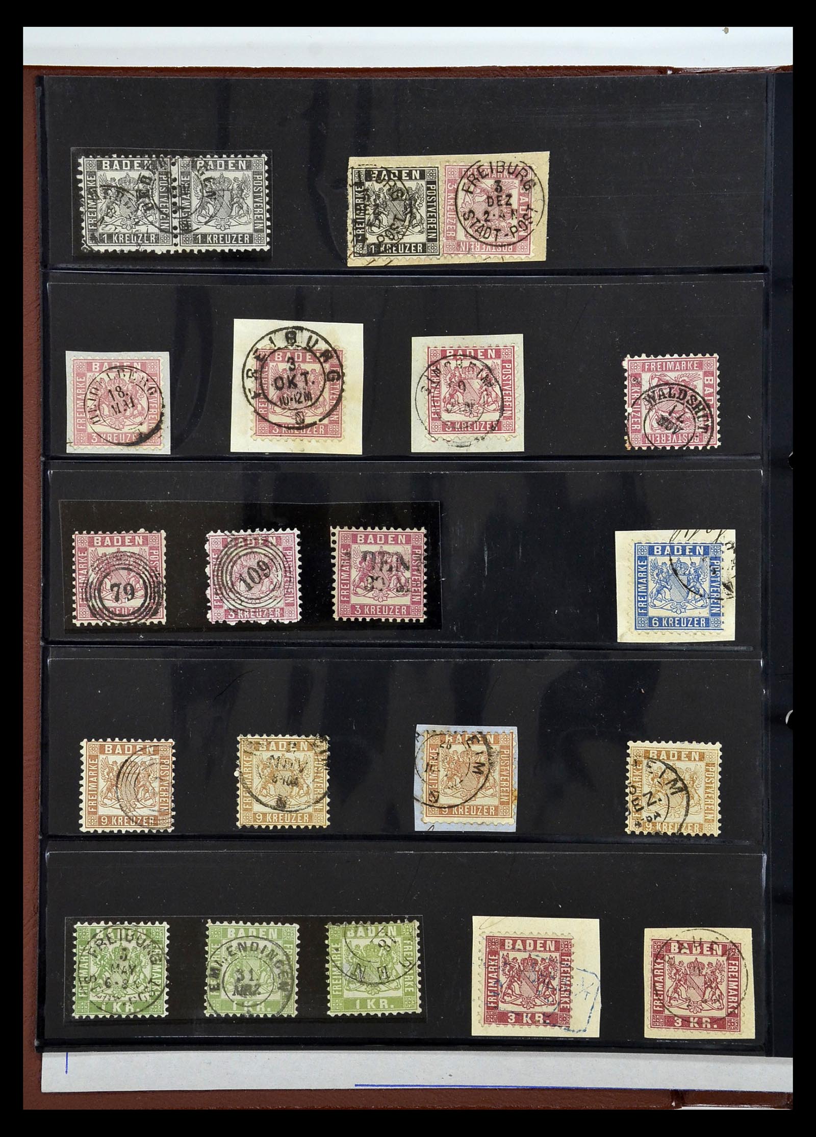 34827 002 - Stamp Collection 34827 Baden 1851-1862.