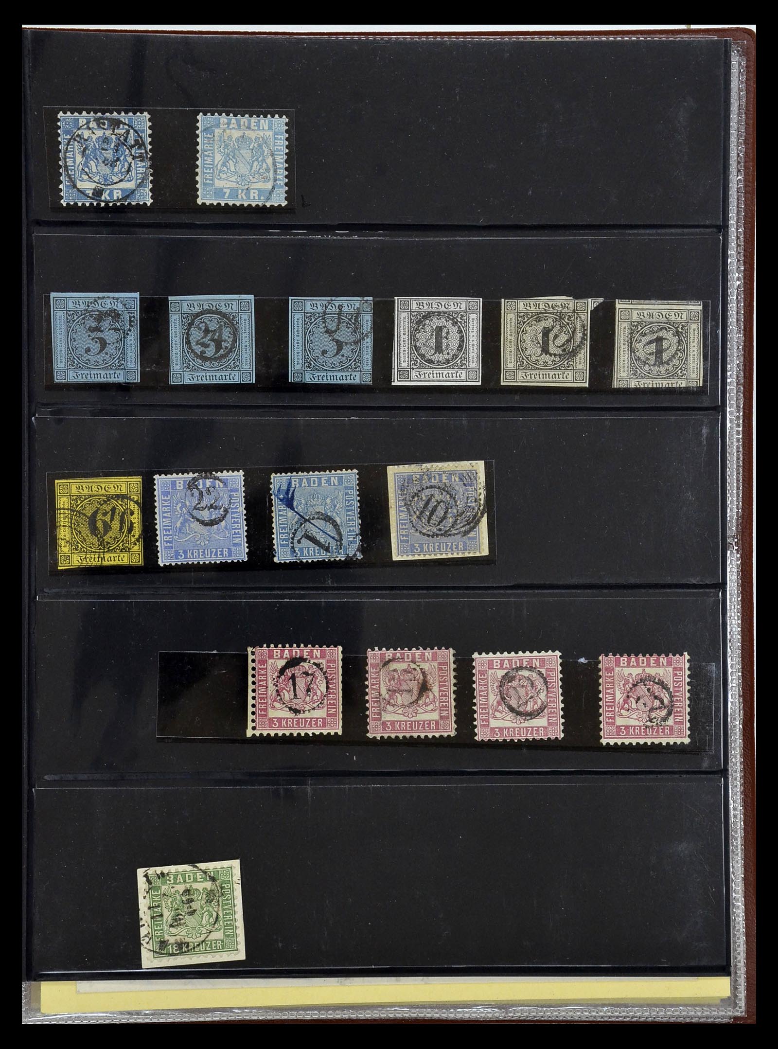 34827 003 - Postzegelverzameling 34827 Baden 1851-1862.