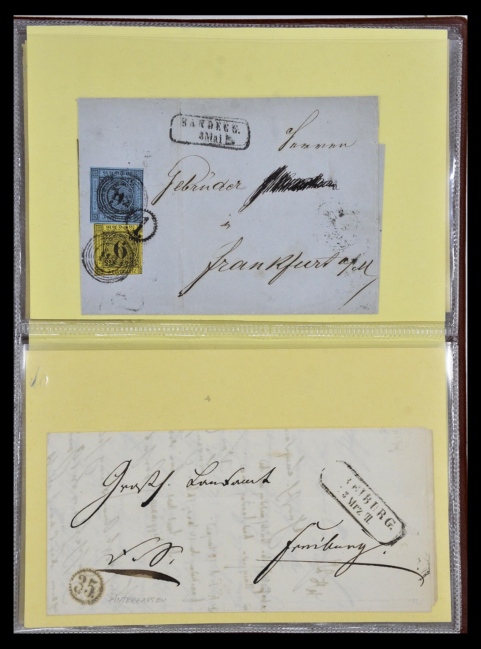 34827 004 - Postzegelverzameling 34827 Baden 1851-1862.