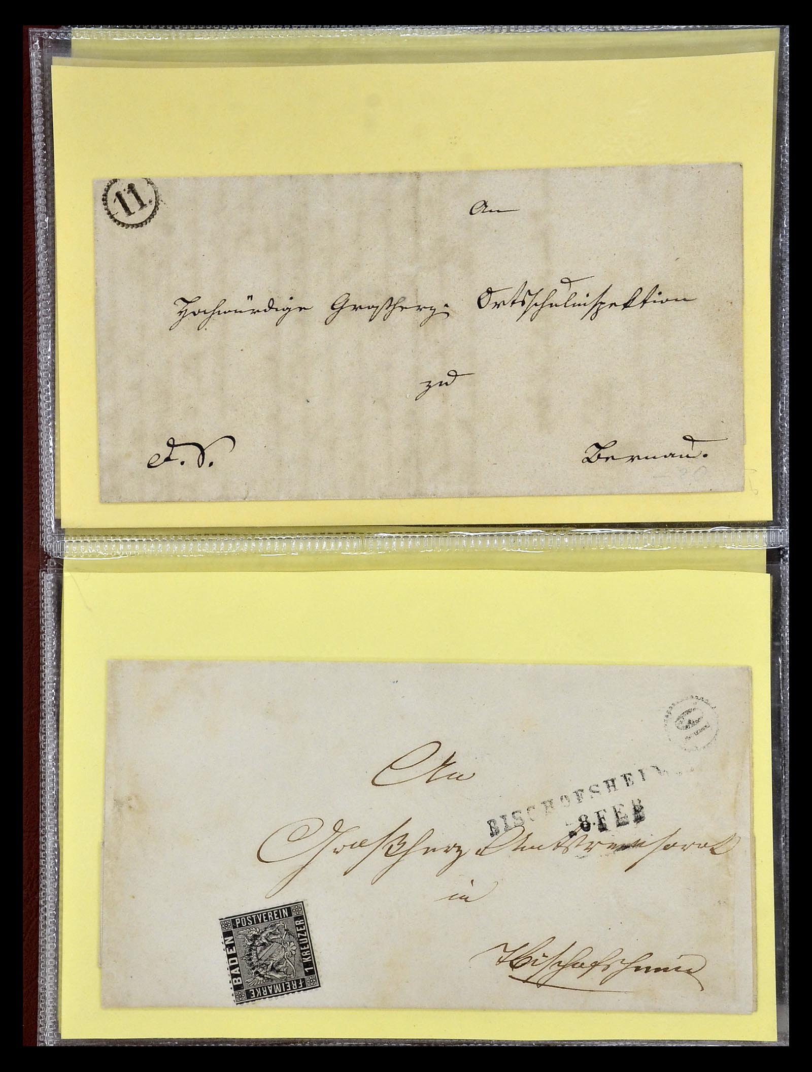 34827 009 - Postzegelverzameling 34827 Baden 1851-1862.