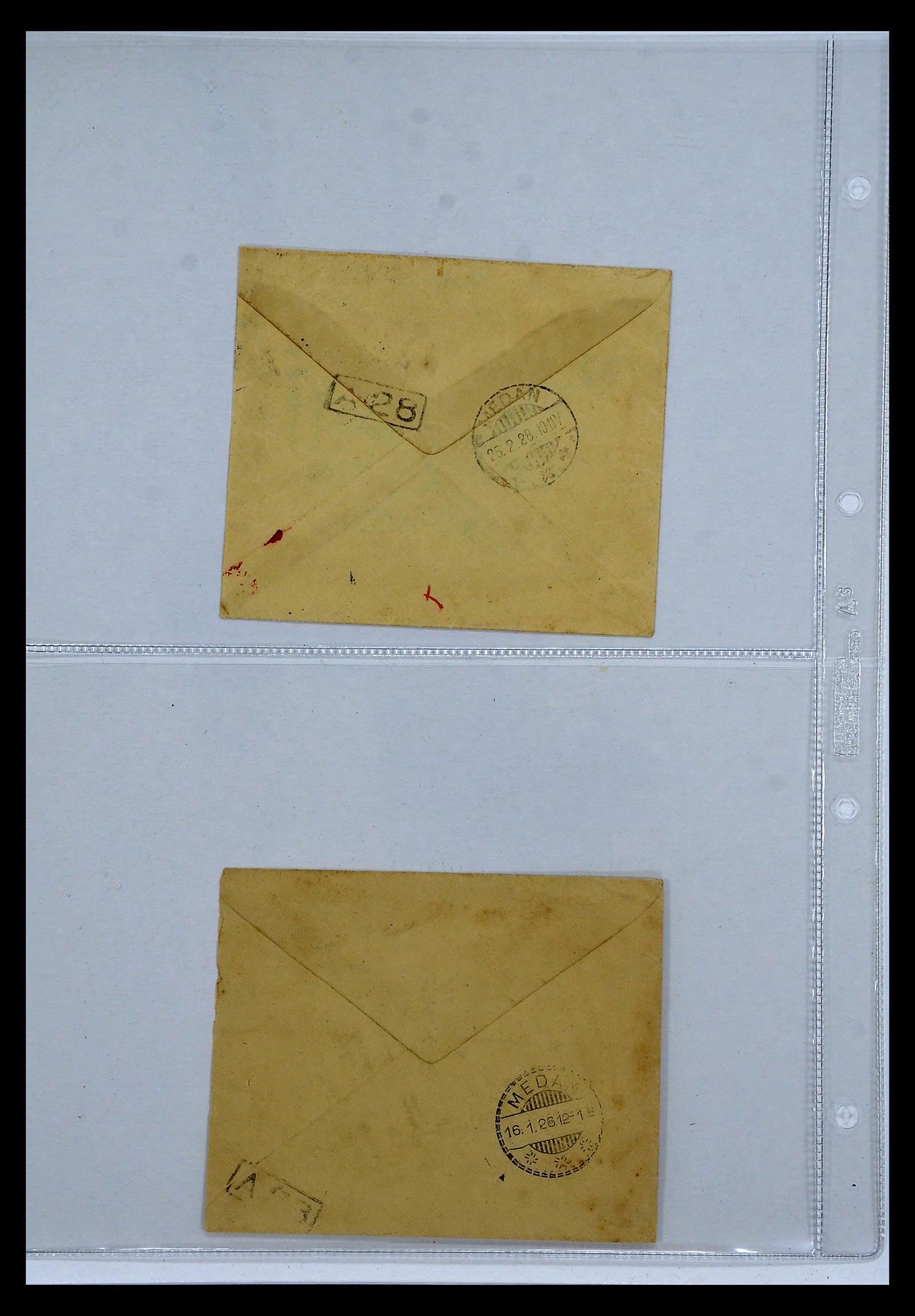 34829 002 - Stamp Collection 34829 Dutch east Indies postage due covers 1921-1938.