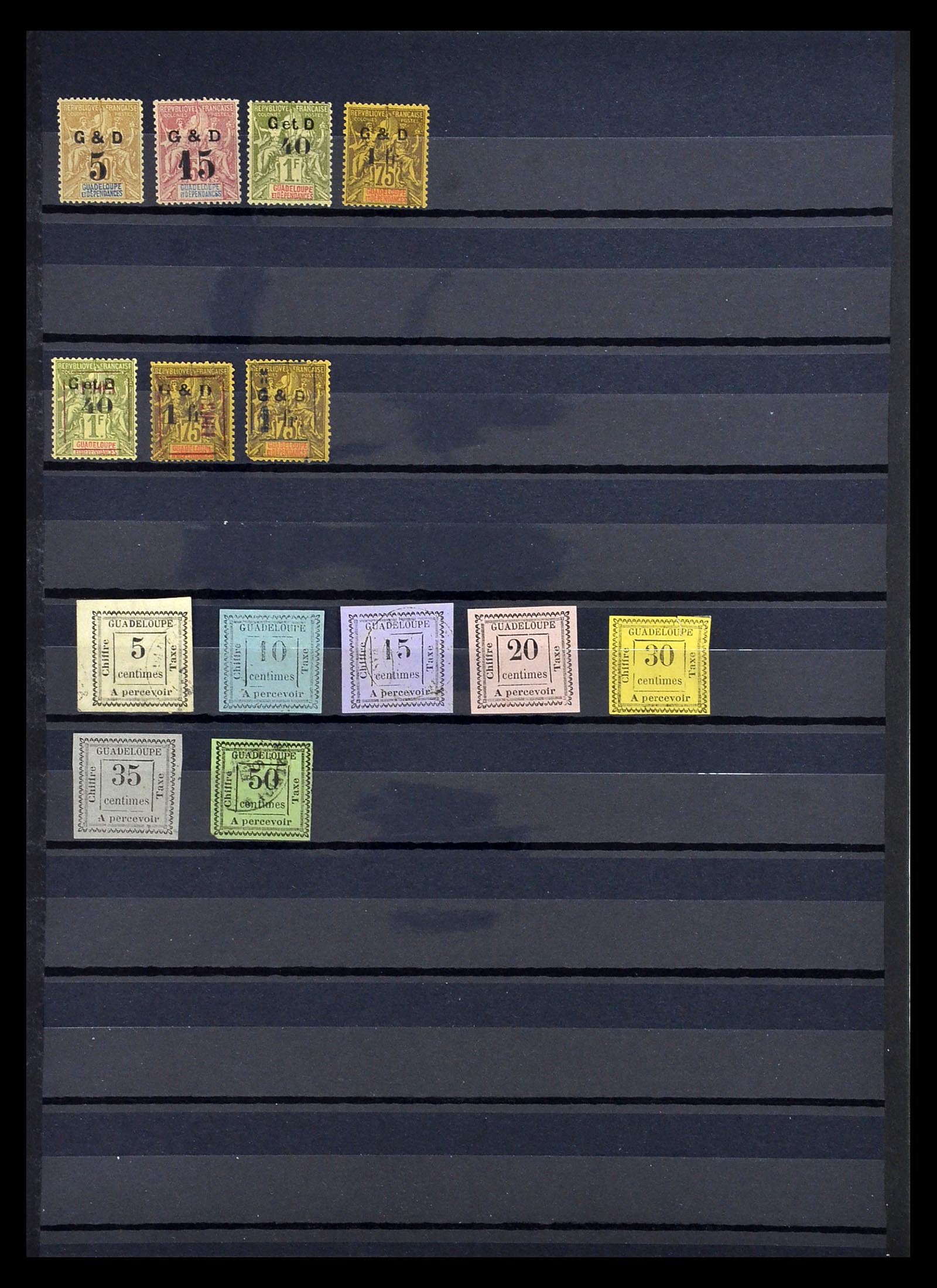 34831 002 - Stamp Collection 34831 Guadeloupe 1889-1904. 34831 002 - Stamp Collection 34831 Guadeloupe 1889-1904.