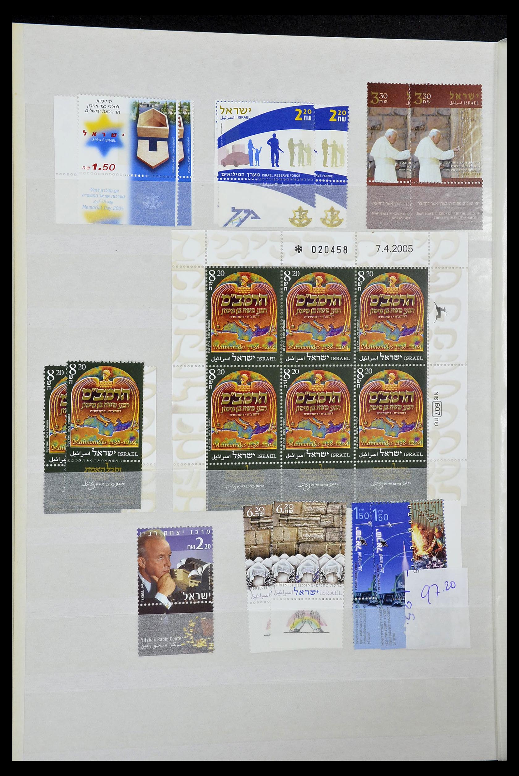 34833 037 - Postzegelverzameling 34833 Israël postfris 1991-2011.