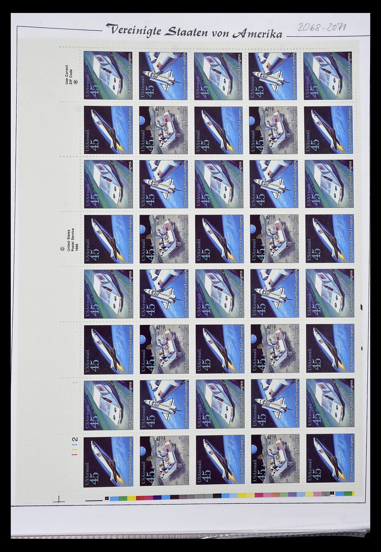 34834 002 - Postzegelverzameling 34834 USA velletjes 1988-2005.
