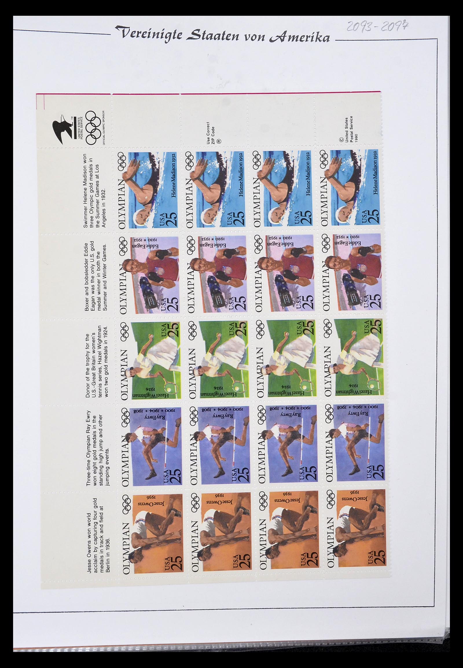 34834 003 - Postzegelverzameling 34834 USA velletjes 1988-2005.