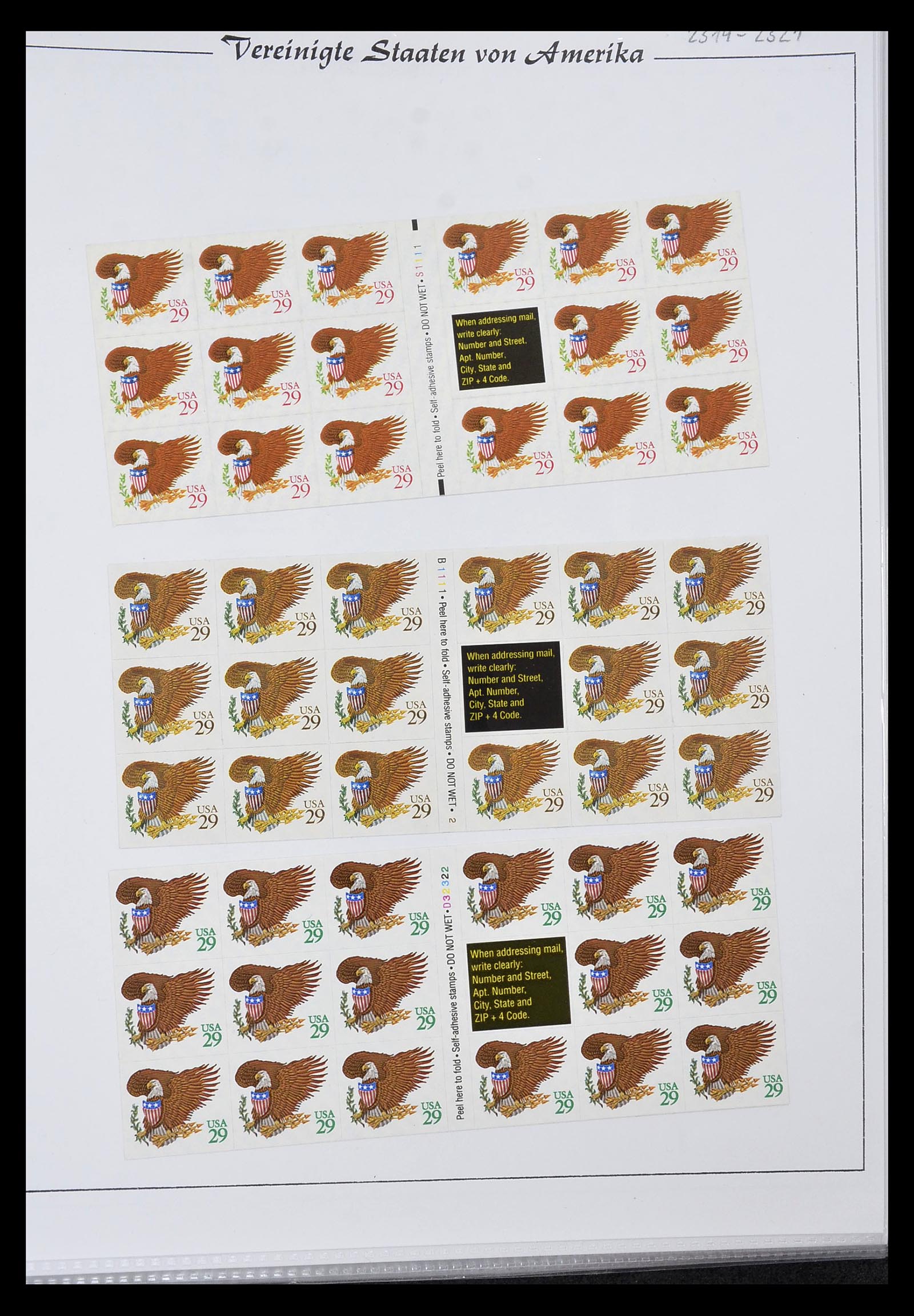 34834 006 - Postzegelverzameling 34834 USA velletjes 1988-2005.