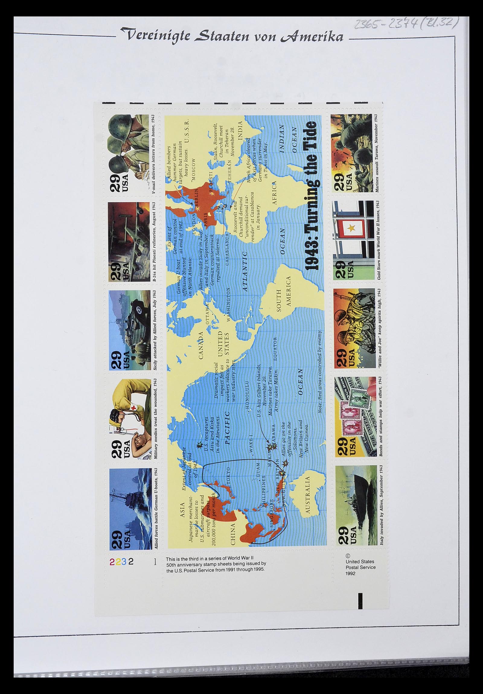 34834 007 - Stamp Collection 34834 USA sheetlets 1988-2005.