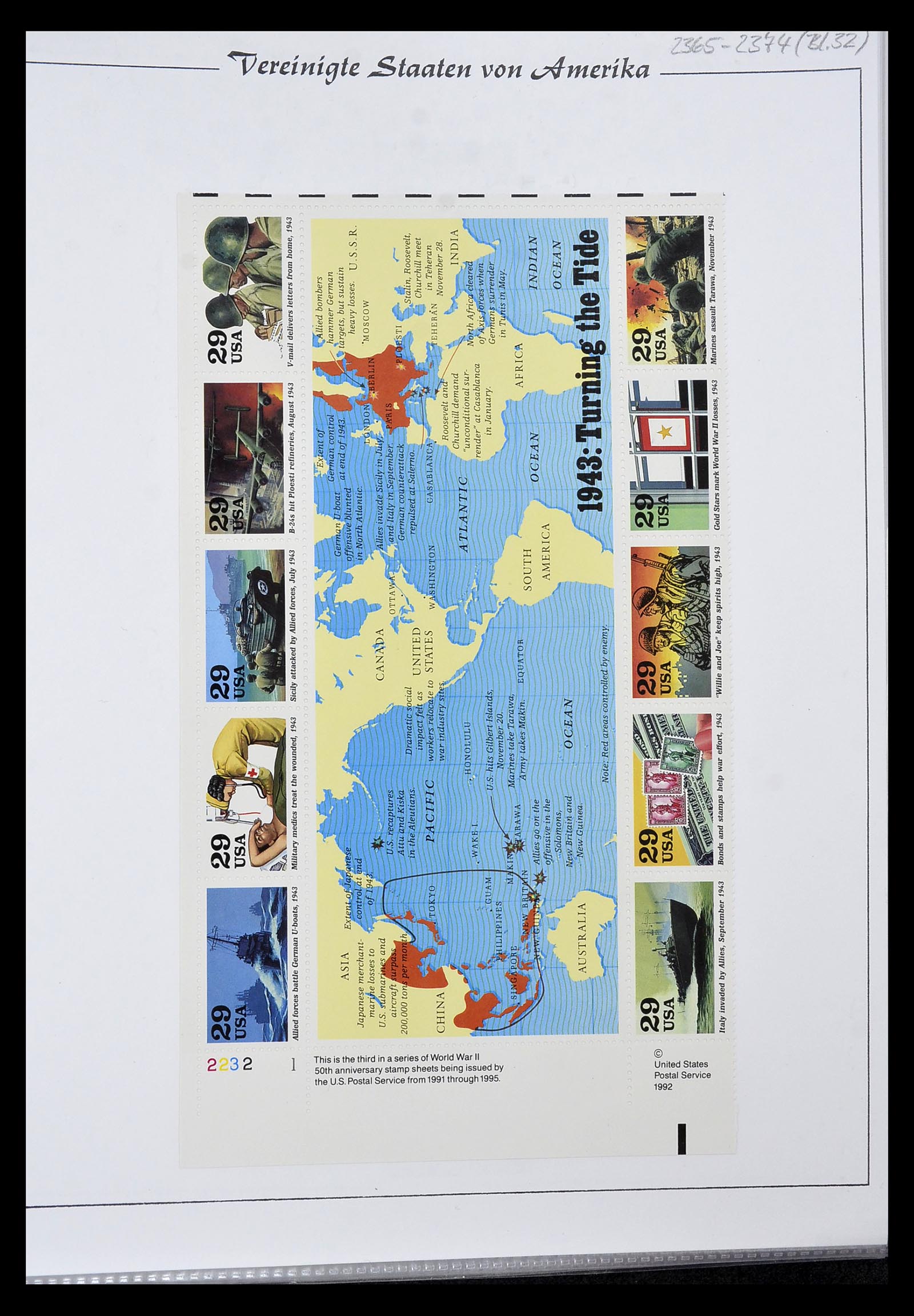 34834 008 - Postzegelverzameling 34834 USA velletjes 1988-2005.