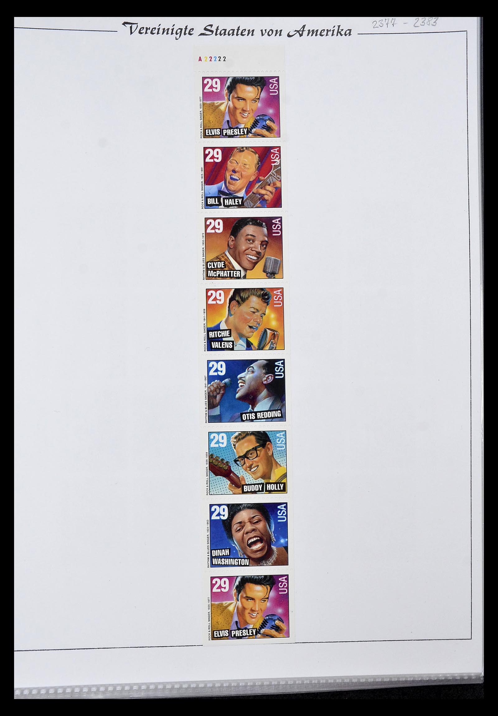 34834 009 - Postzegelverzameling 34834 USA velletjes 1988-2005.