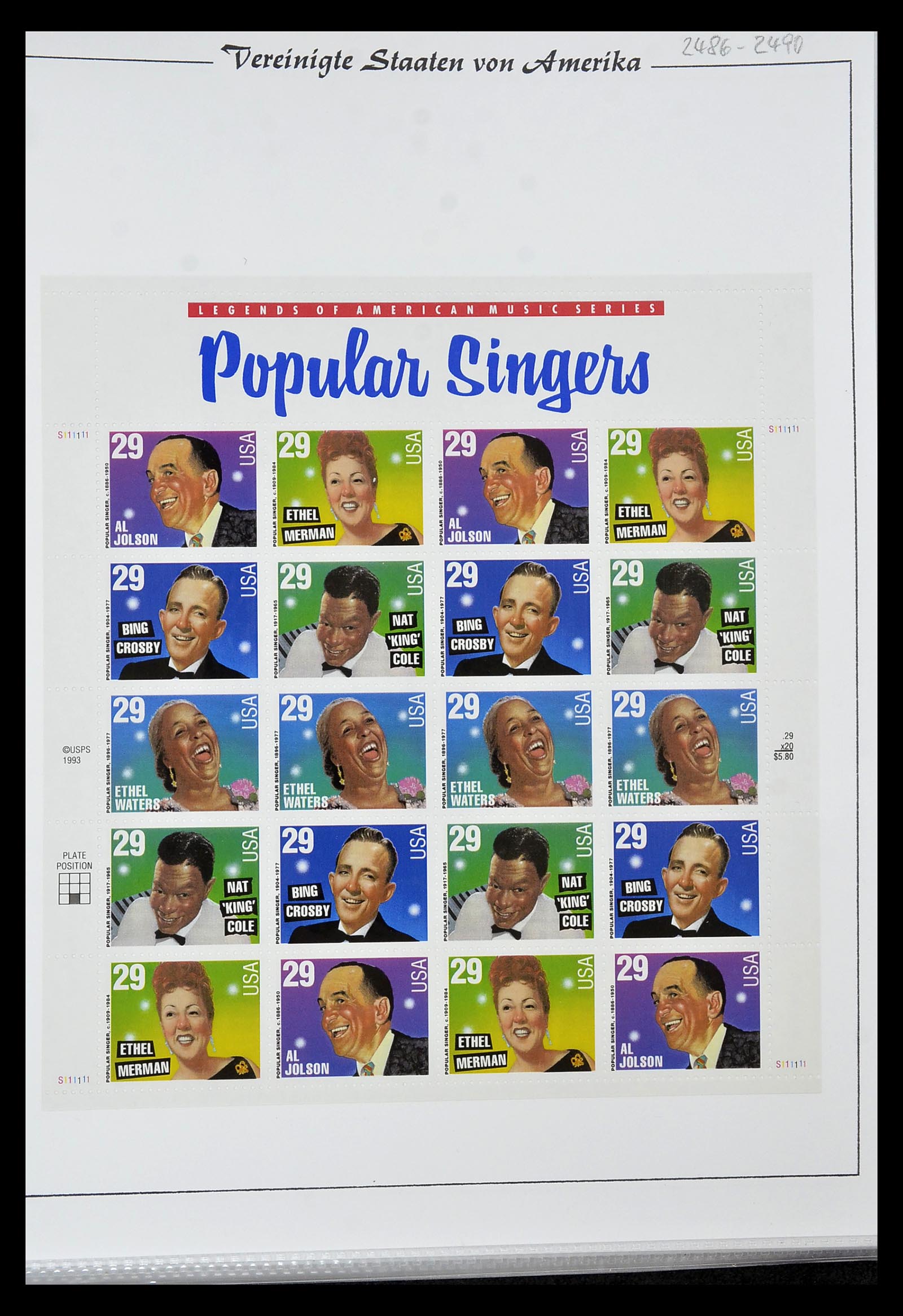 34834 024 - Stamp Collection 34834 USA sheetlets 1988-2005.