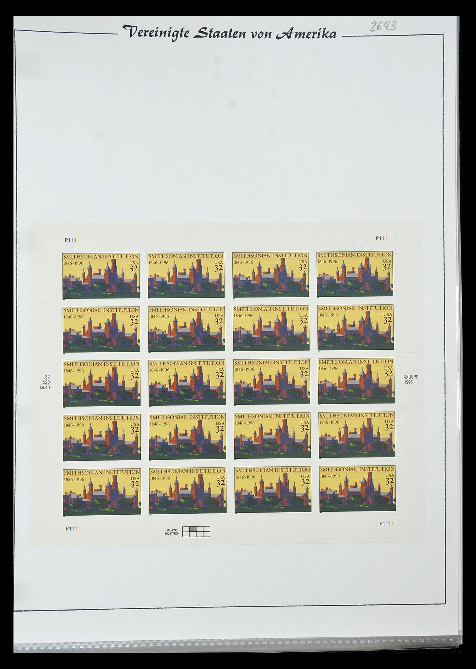 34834 051 - Postzegelverzameling 34834 USA velletjes 1988-2005.