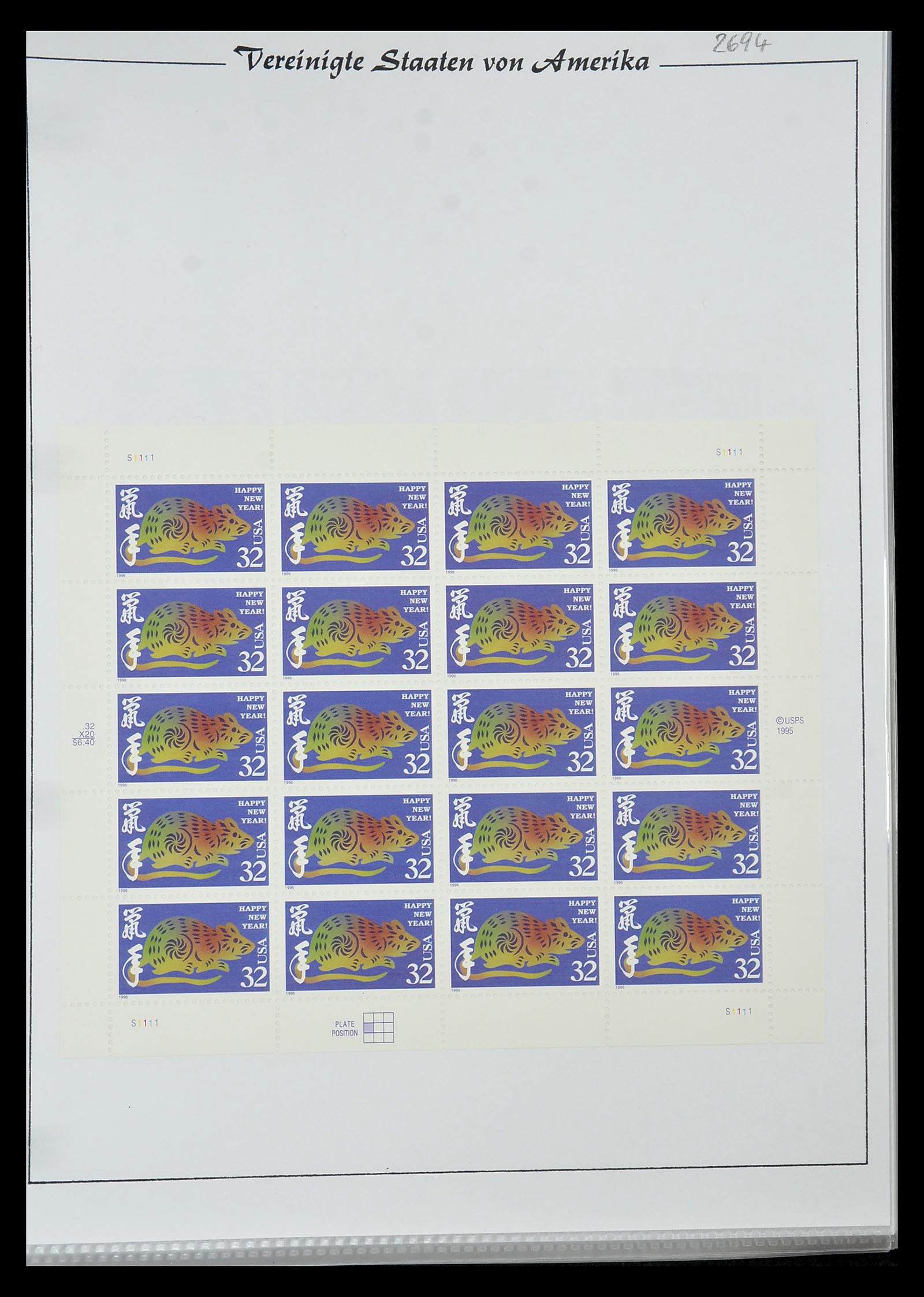 34834 052 - Postzegelverzameling 34834 USA velletjes 1988-2005.