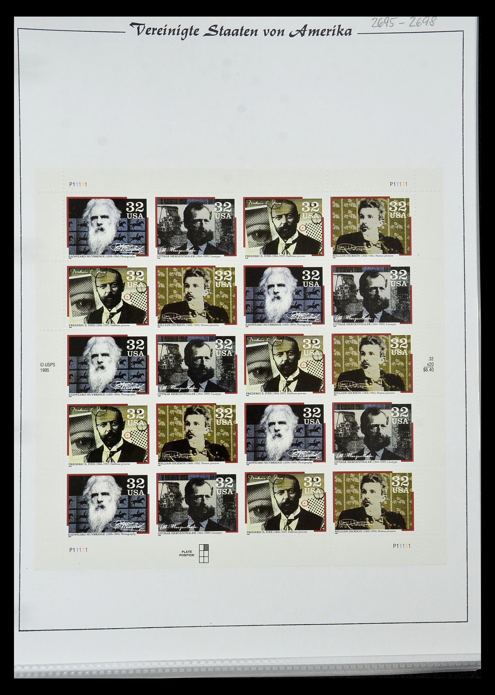 34834 053 - Postzegelverzameling 34834 USA velletjes 1988-2005.