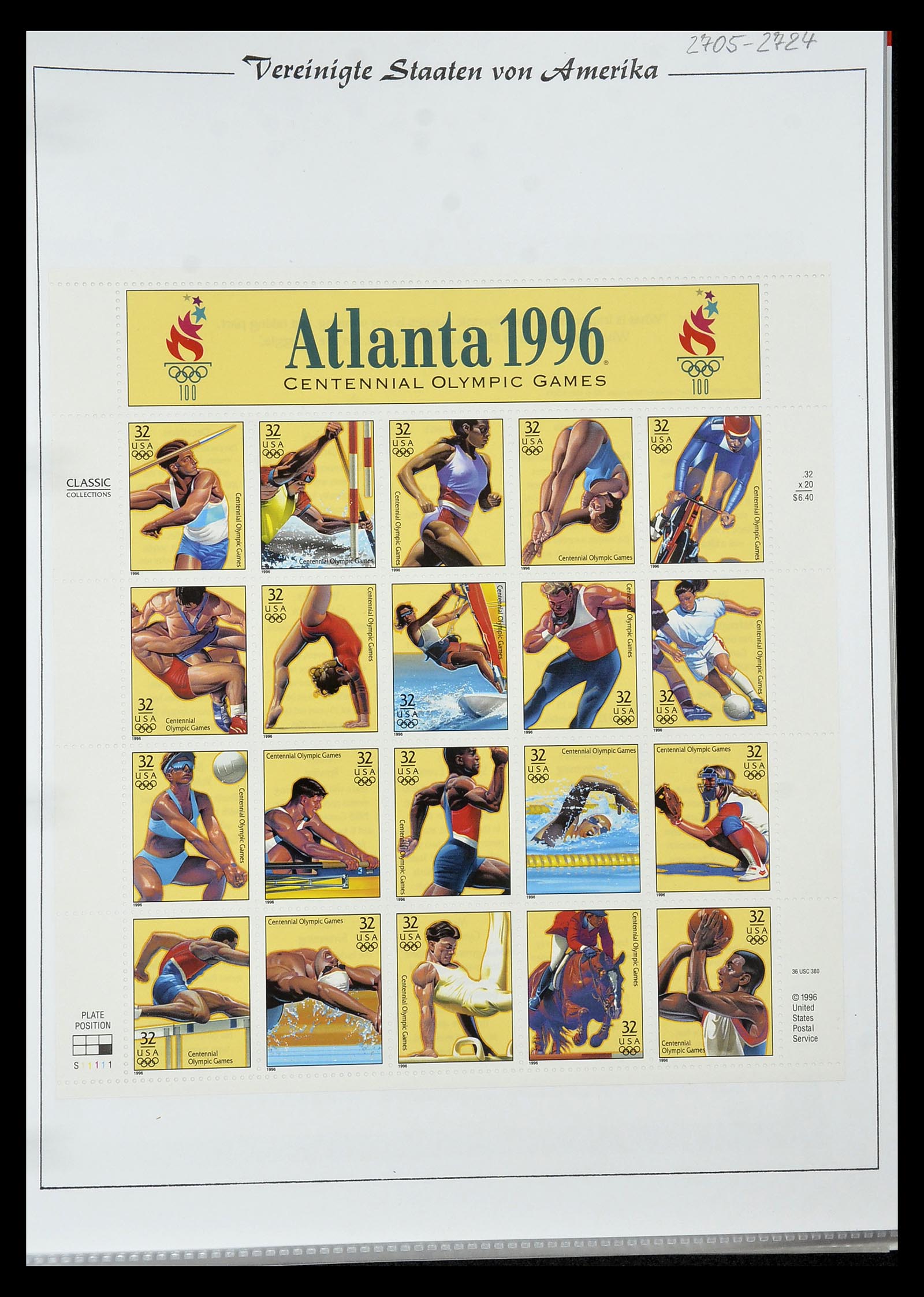 34834 054 - Postzegelverzameling 34834 USA velletjes 1988-2005.