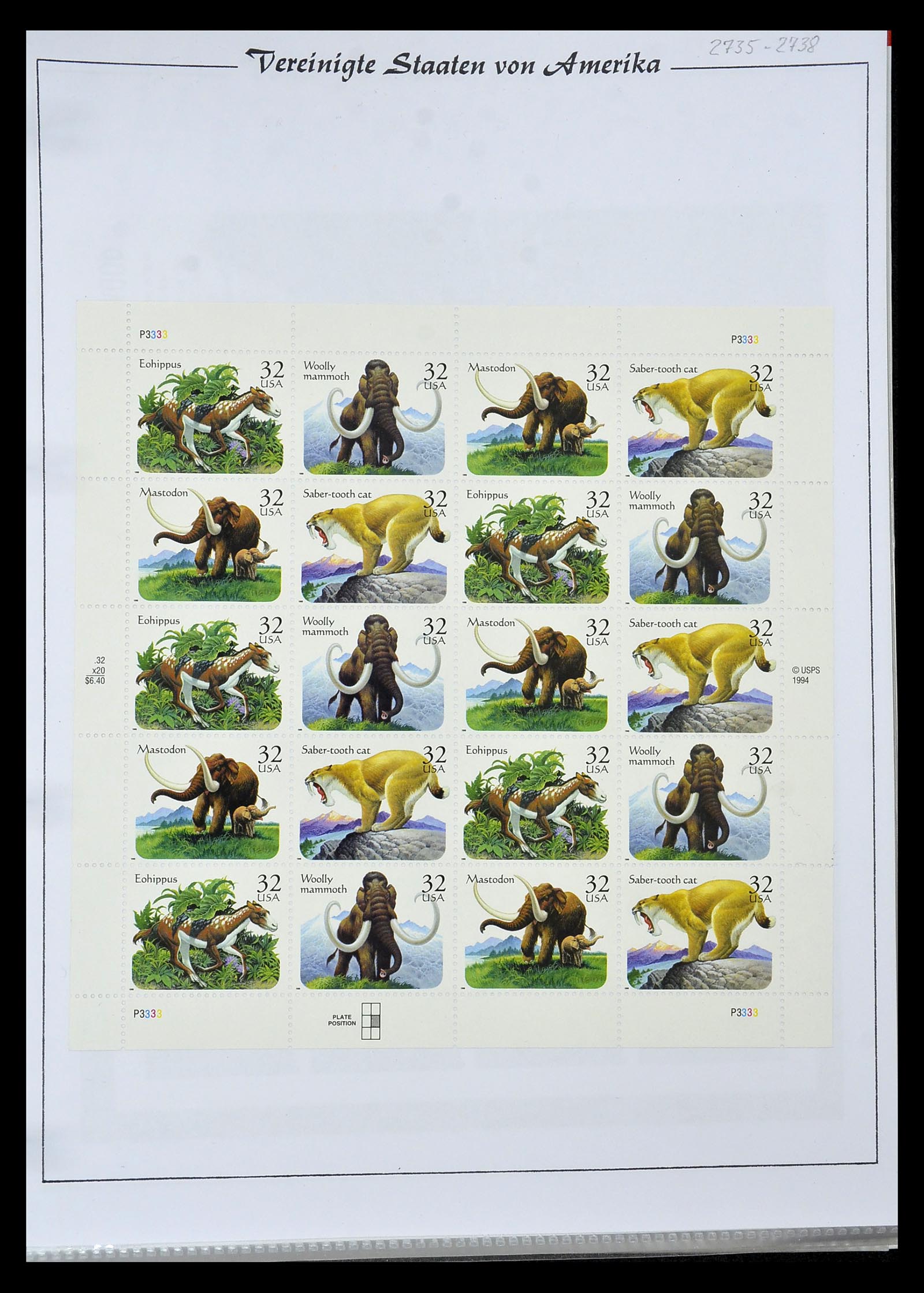 34834 057 - Postzegelverzameling 34834 USA velletjes 1988-2005.