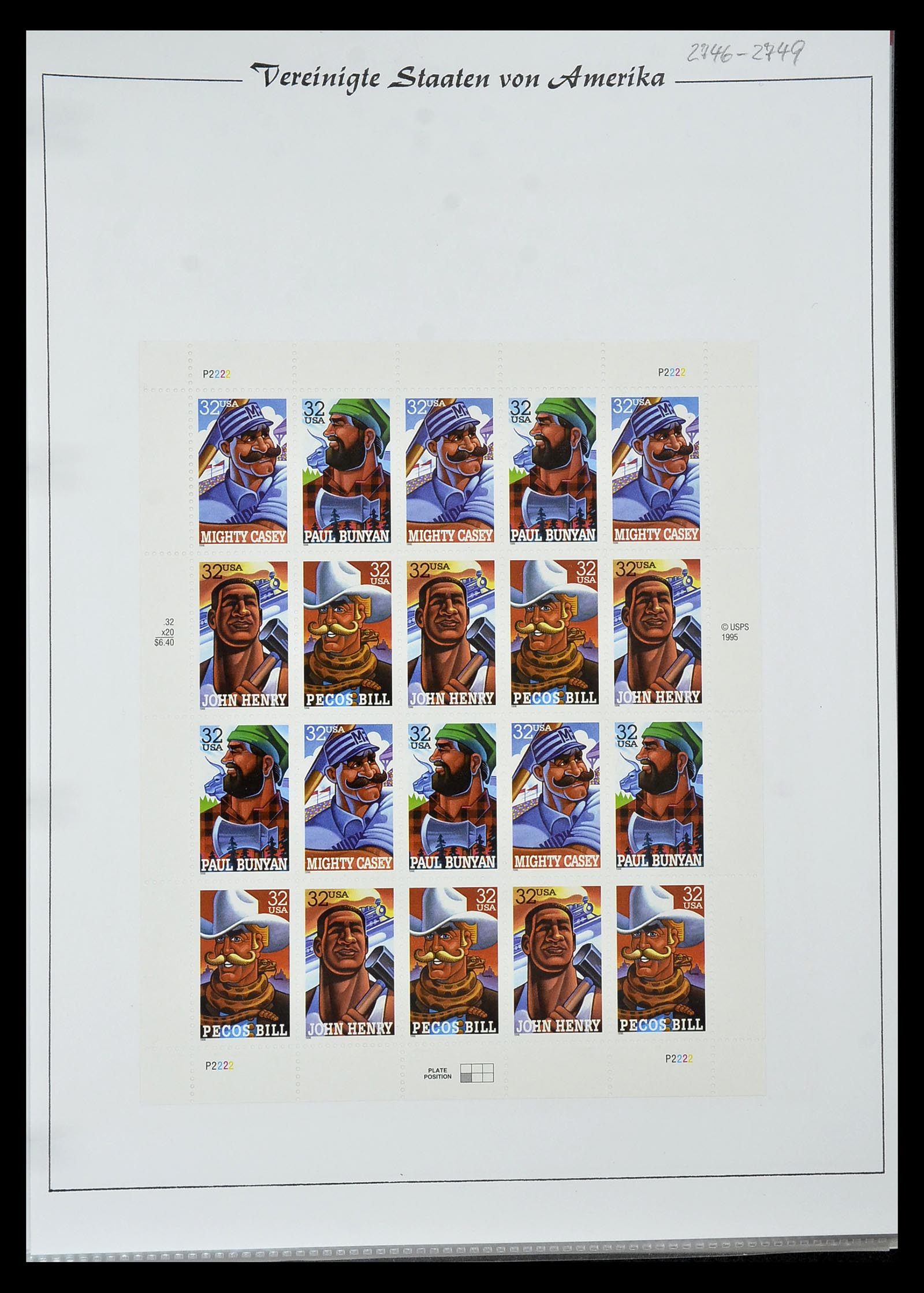 34834 059 - Postzegelverzameling 34834 USA velletjes 1988-2005.